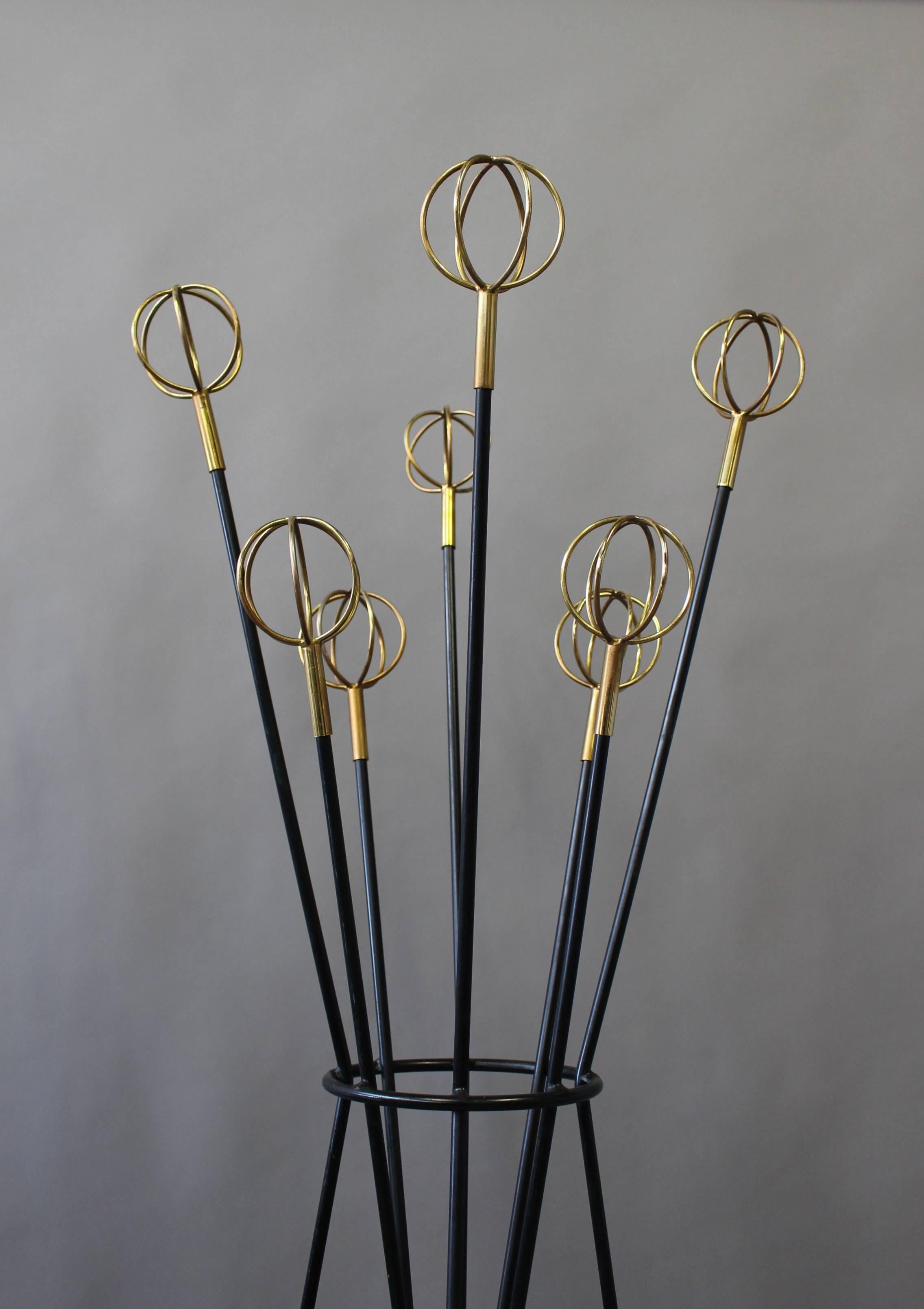 A French 1950s Coat Rack Stands by Roger Feraud for Geo In Good Condition In Long Island City, NY
