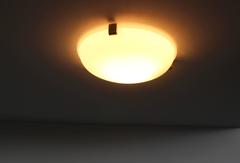 Fine French Art Deco Flush Mount / Wall Sconce by Jean Perzel