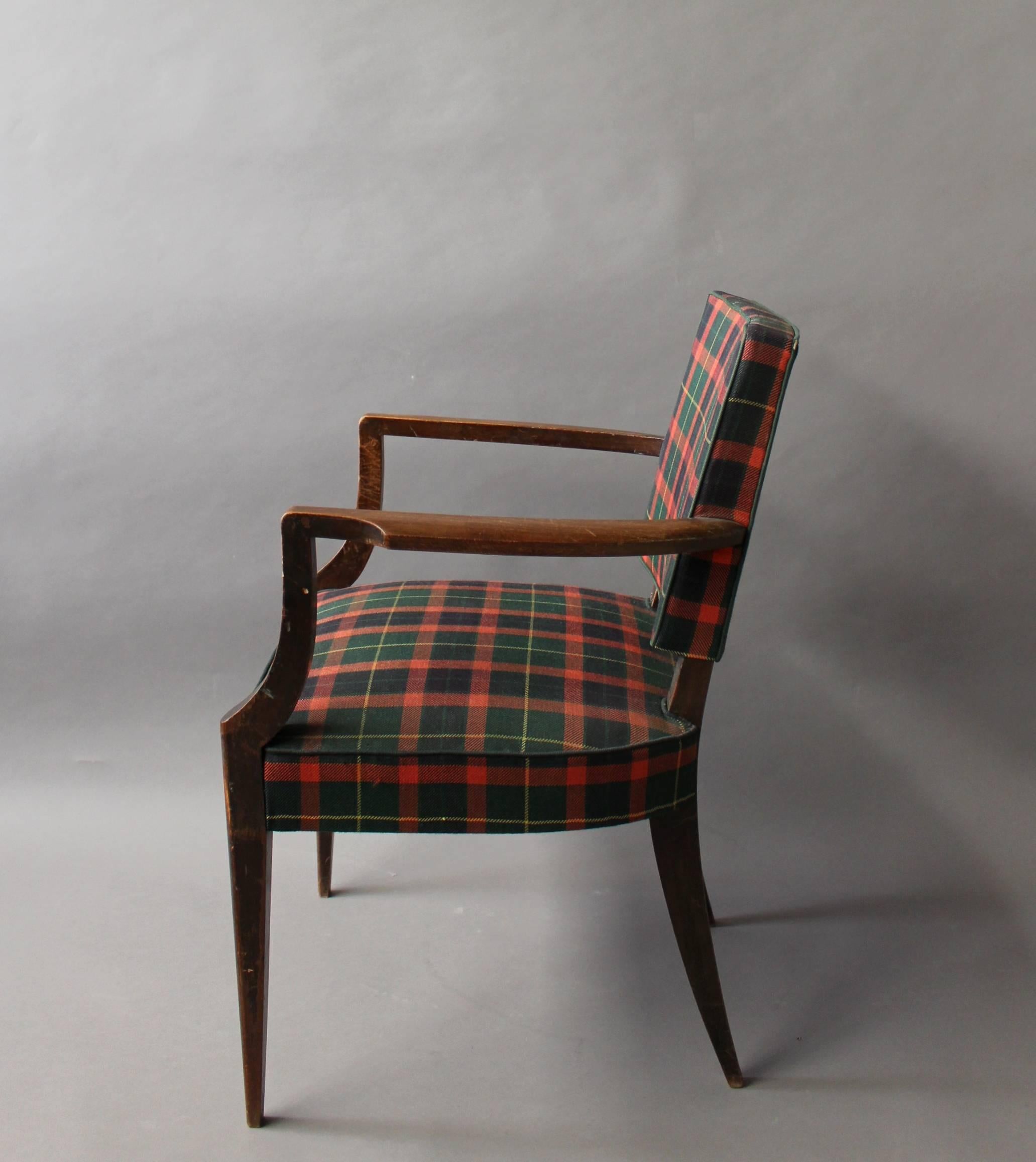 fauteuil tartan ecossais