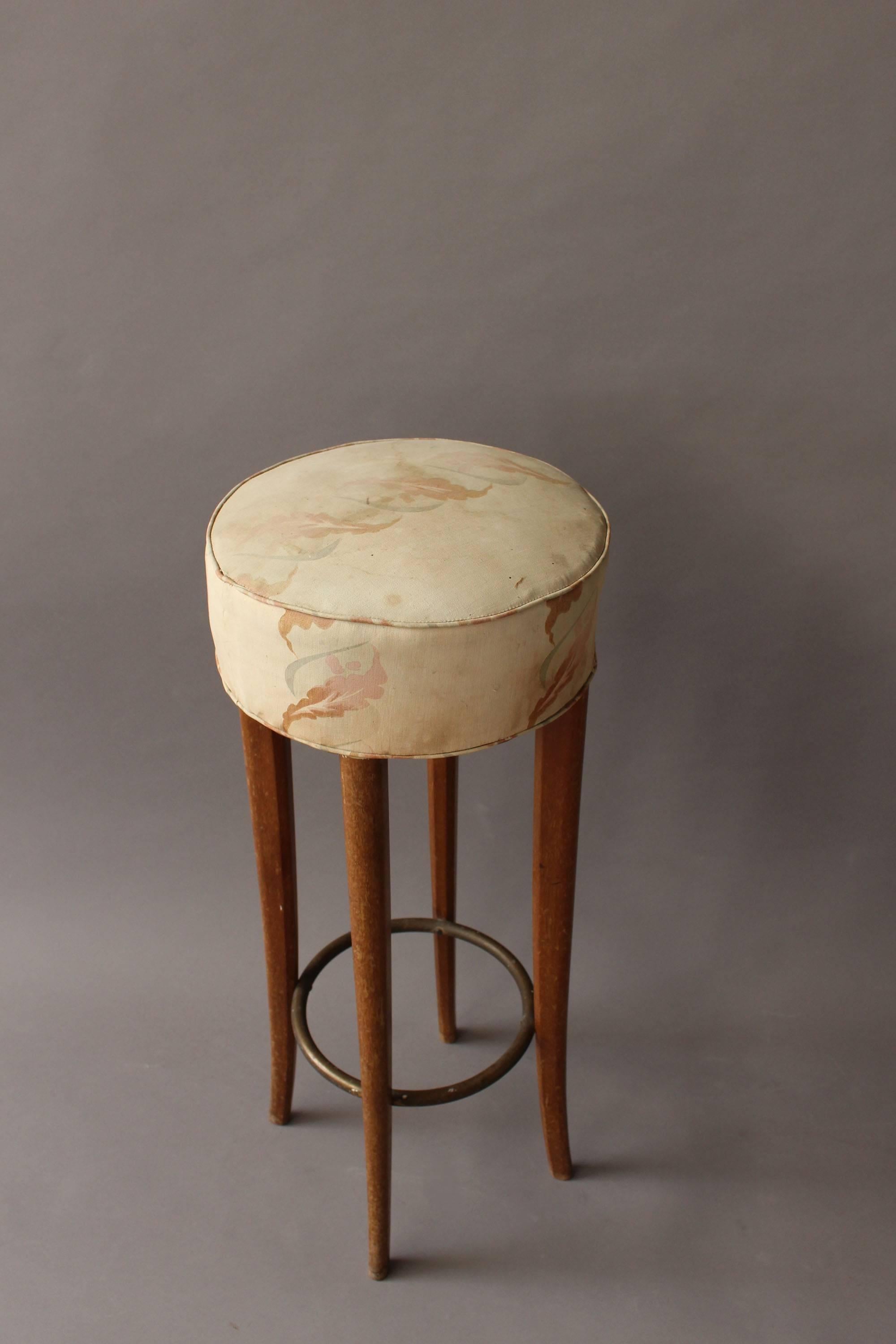 Pair of Fine French Art Deco Bar Stools 1