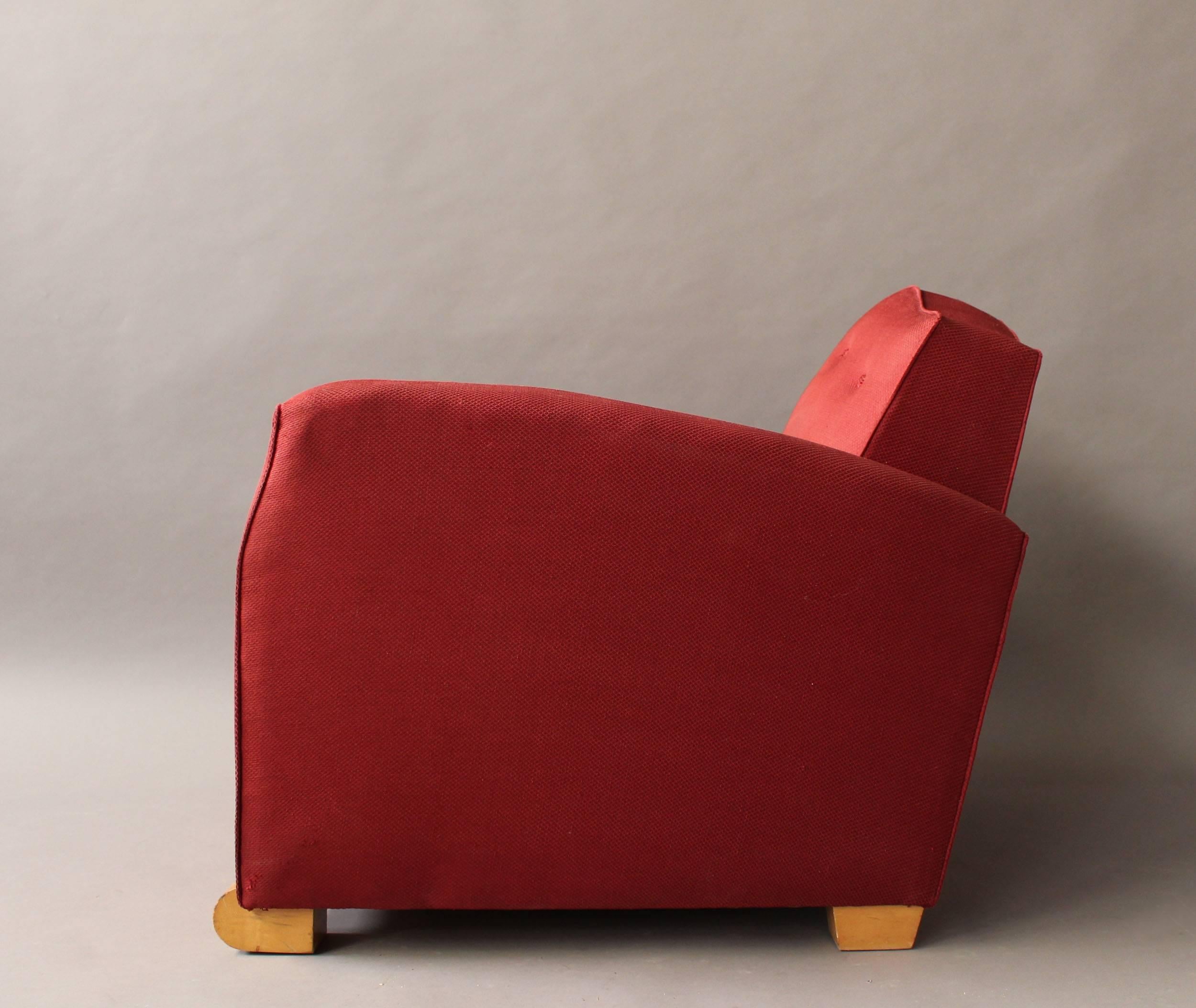 Fauteuil club Art Déco français par Jules Leleu en vente 4