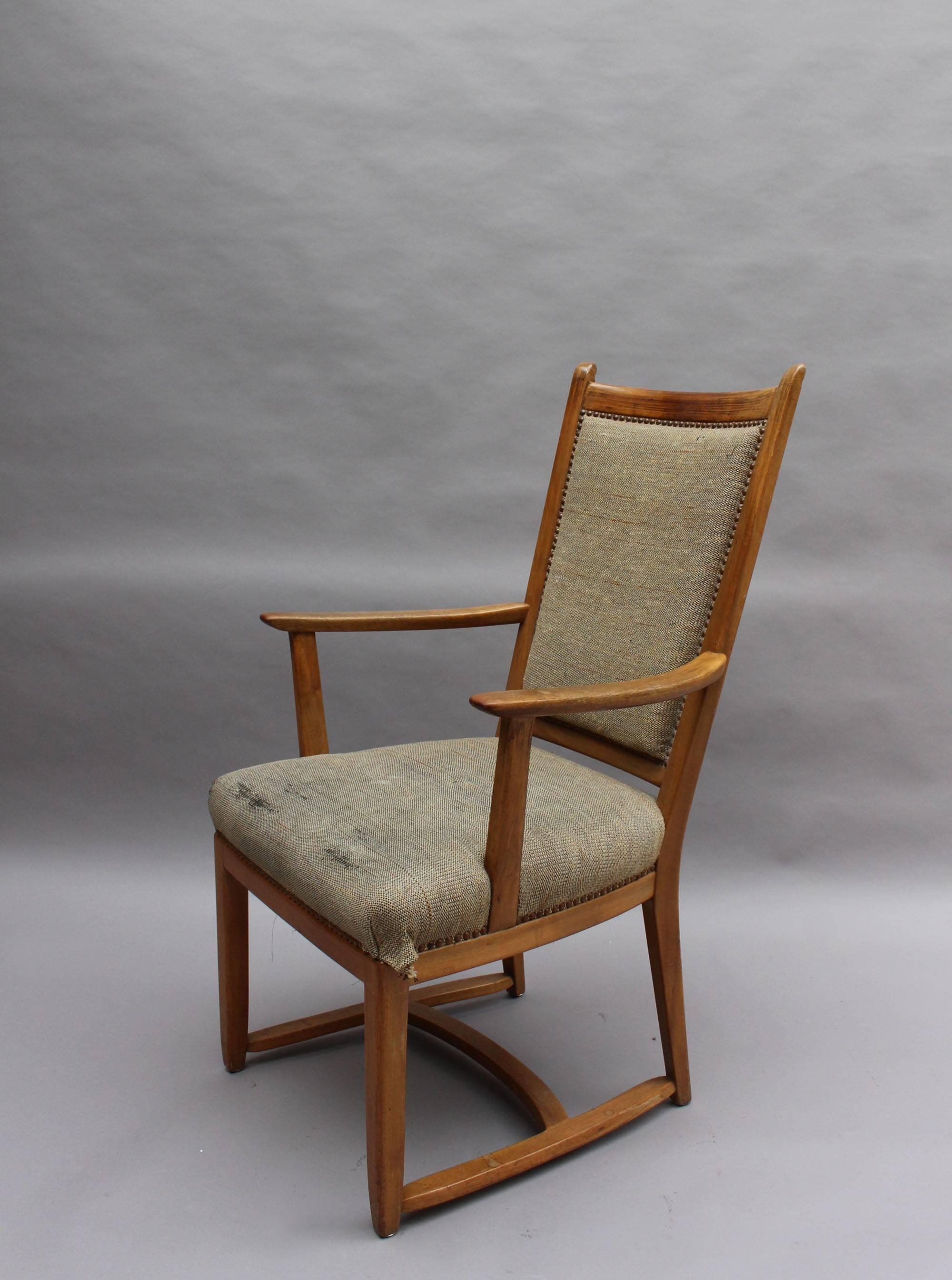 Fine Art Deco armchair, provenance unknown (by us), we think it's Scandinavian.
Very comfortable.