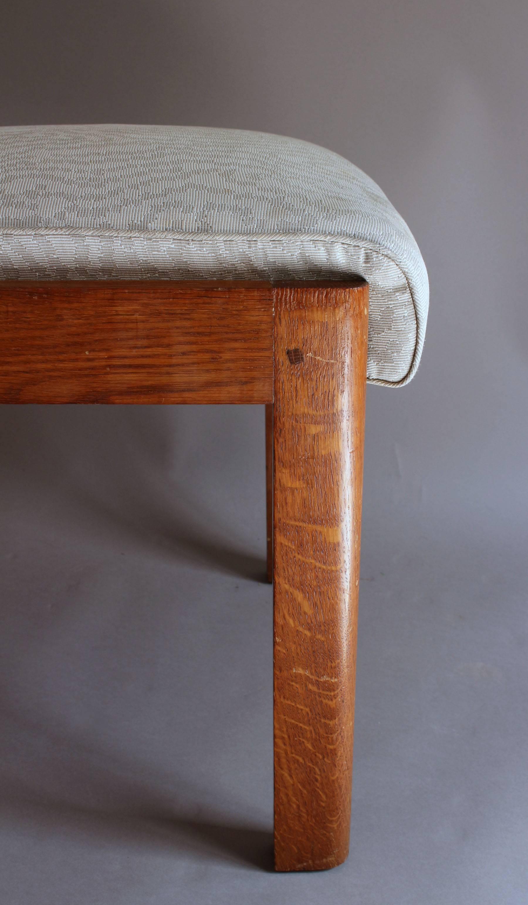 A pair of Fine French Art Deco Oak Chairs by Charles Dudouyt 6