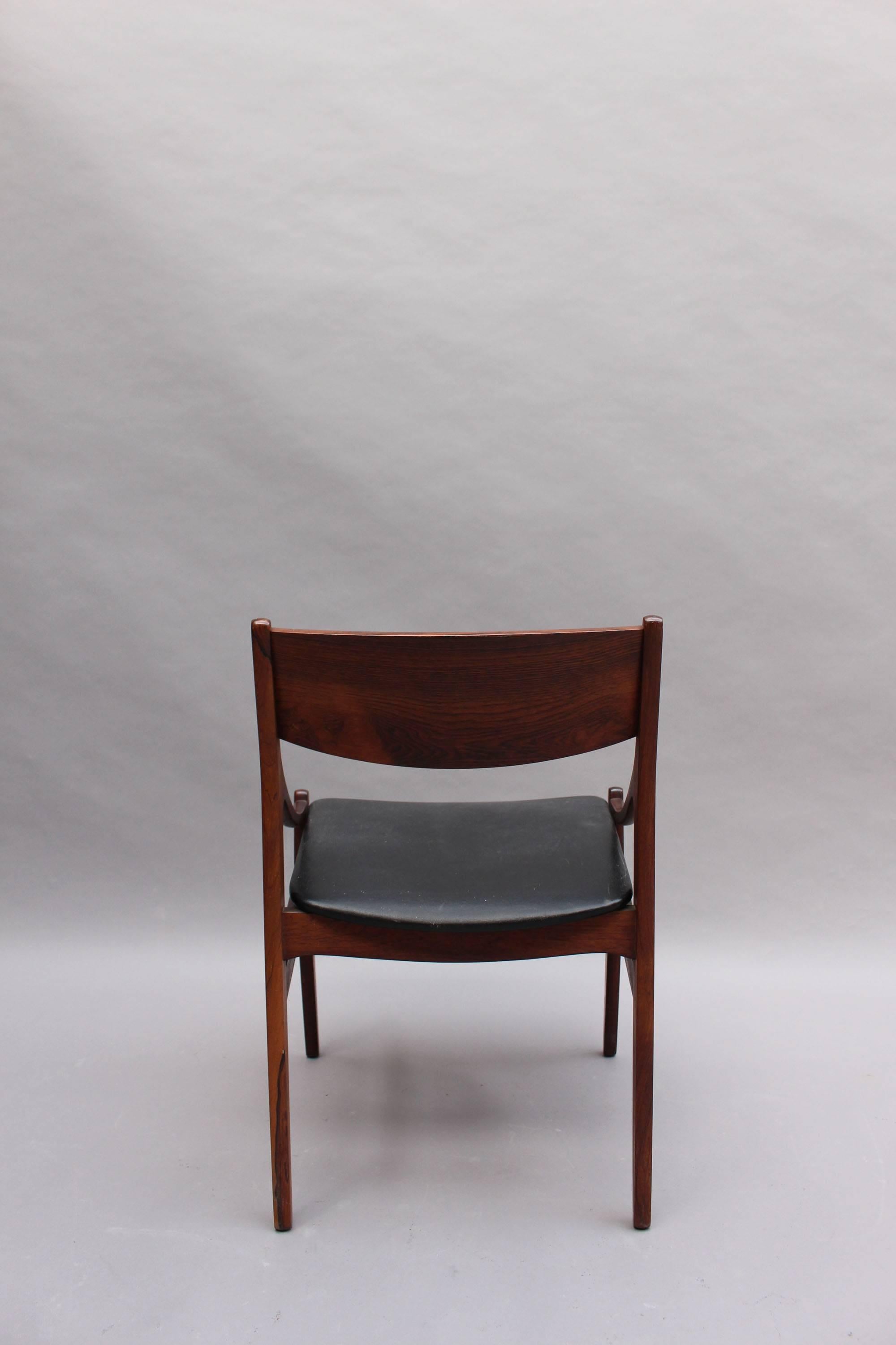 Set of Four 1960s Danish Chairs by Vestervig Erikson 2