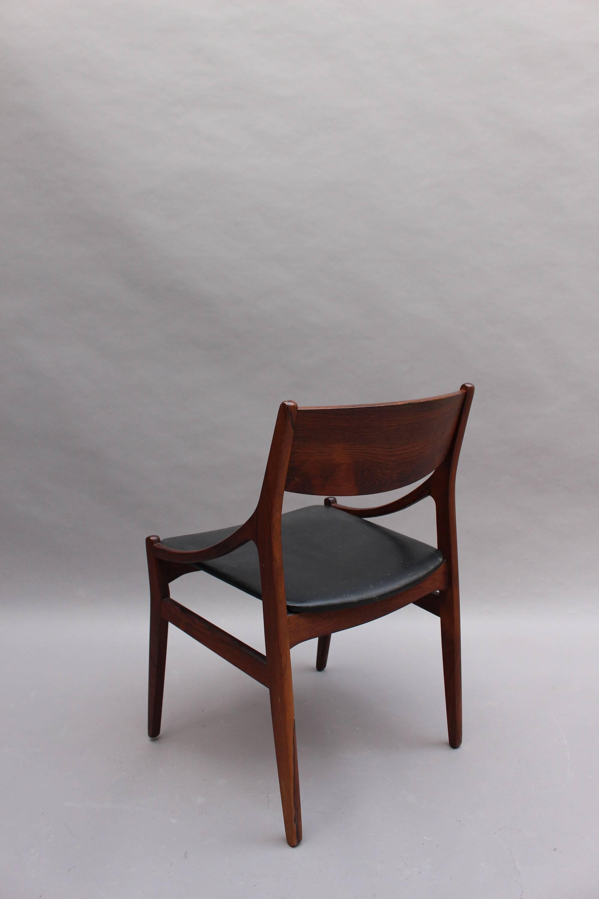 Set of Four 1960s Danish Chairs by Vestervig Erikson 1