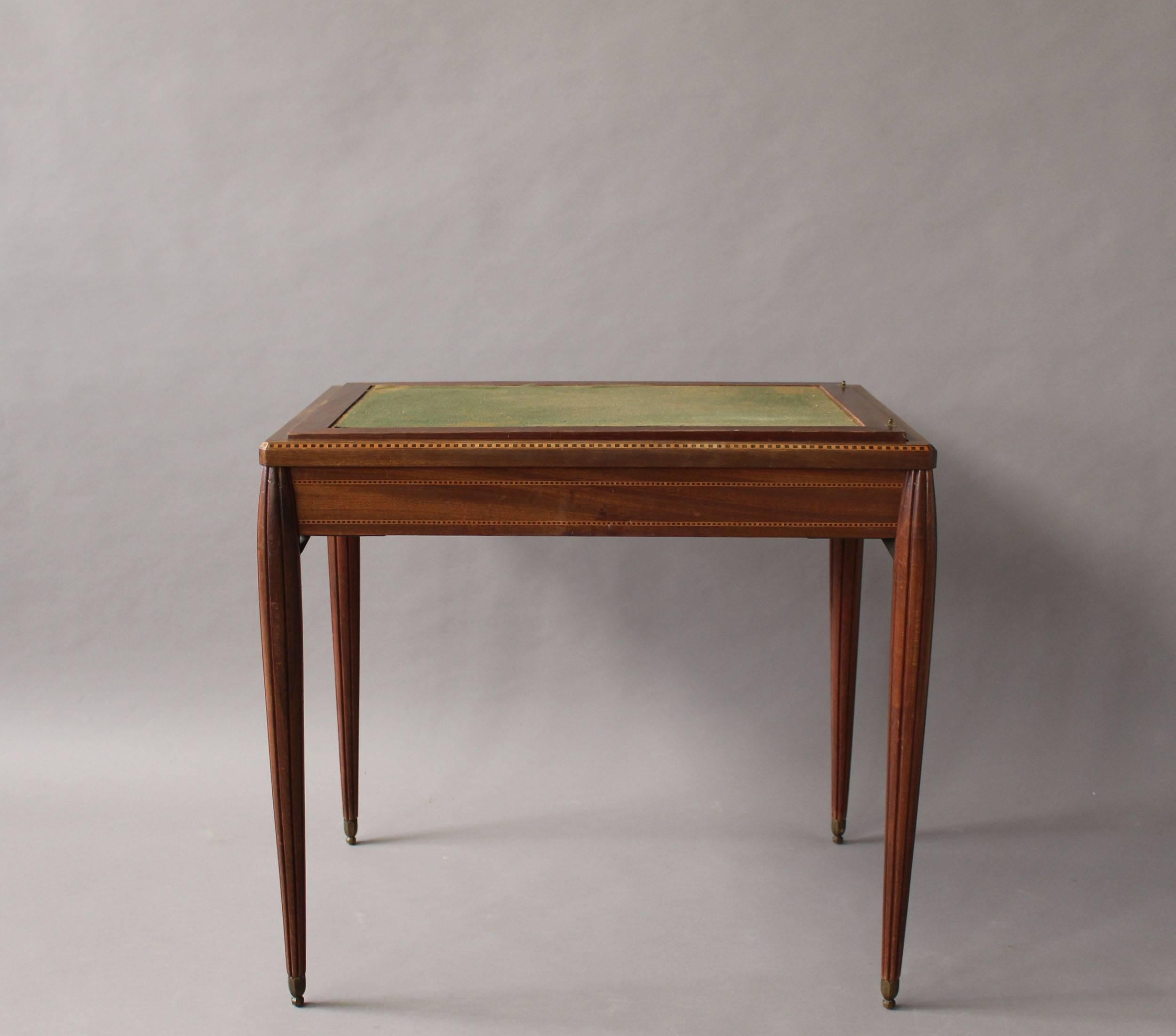 French Fine 1920s Rectangular Game Table In Good Condition In Long Island City, NY