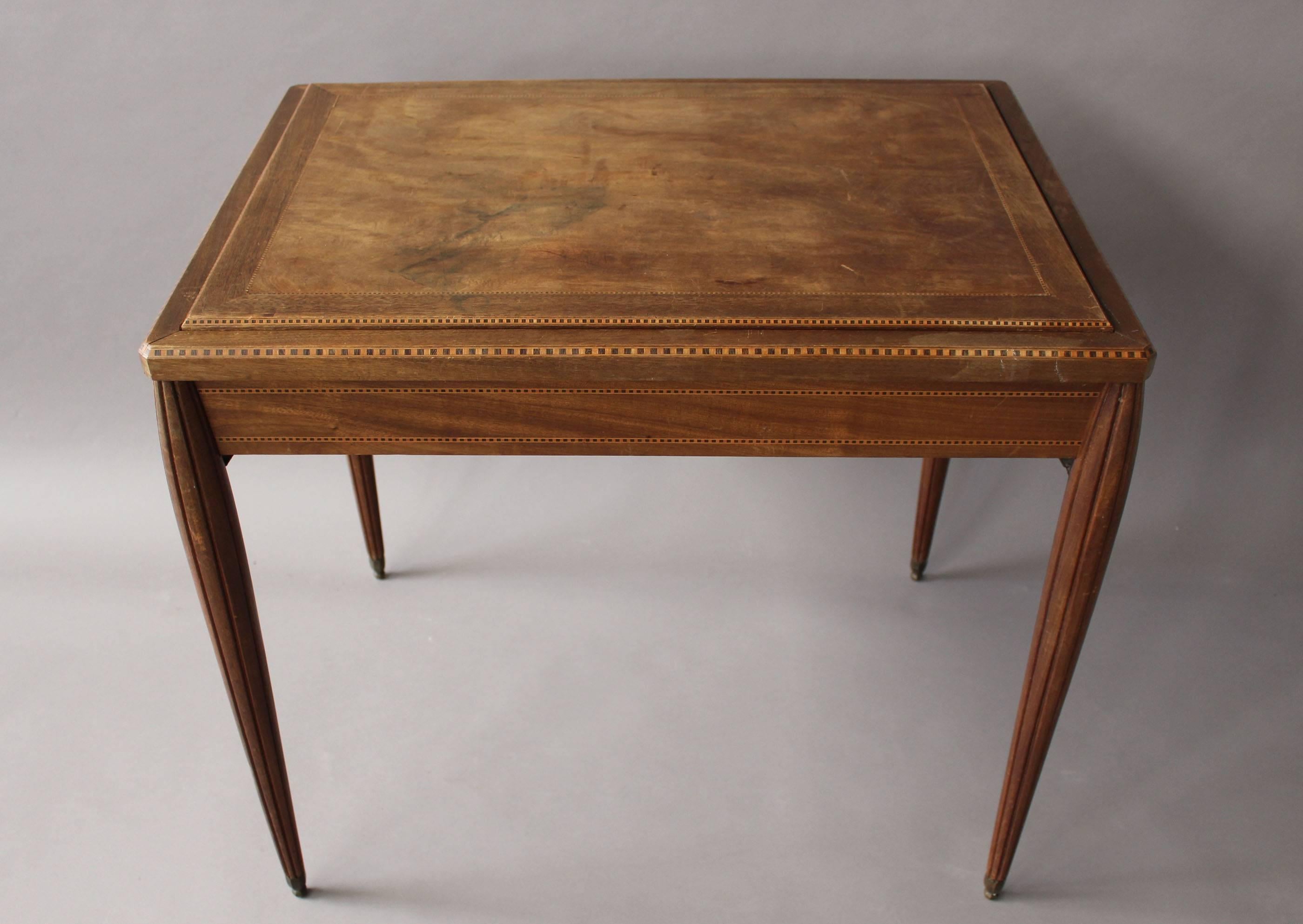 French Fine 1920s Rectangular Game Table 3