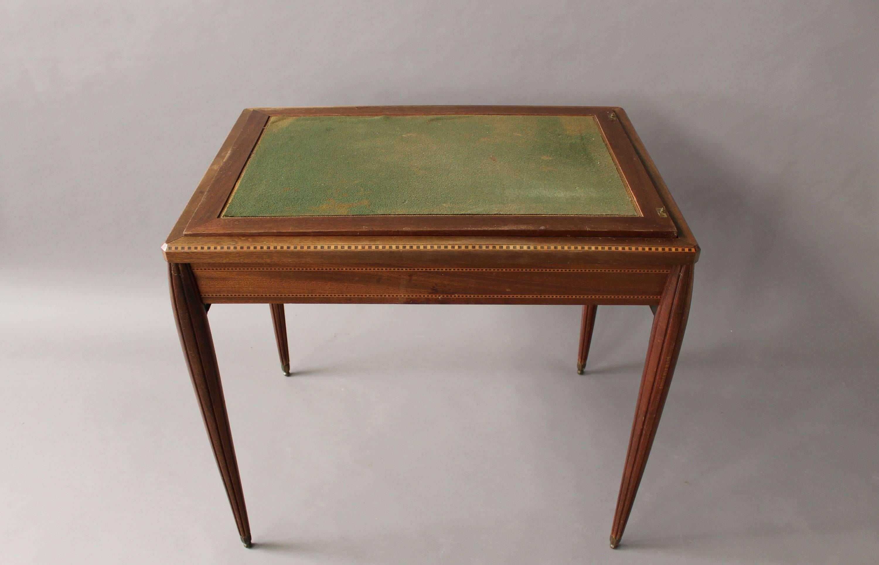 20th Century French Fine 1920s Rectangular Game Table