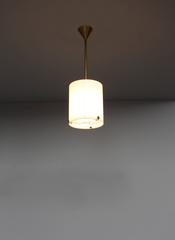 A Fine French Art Deco Glass and Bronze Chandelier by Jean Perzel