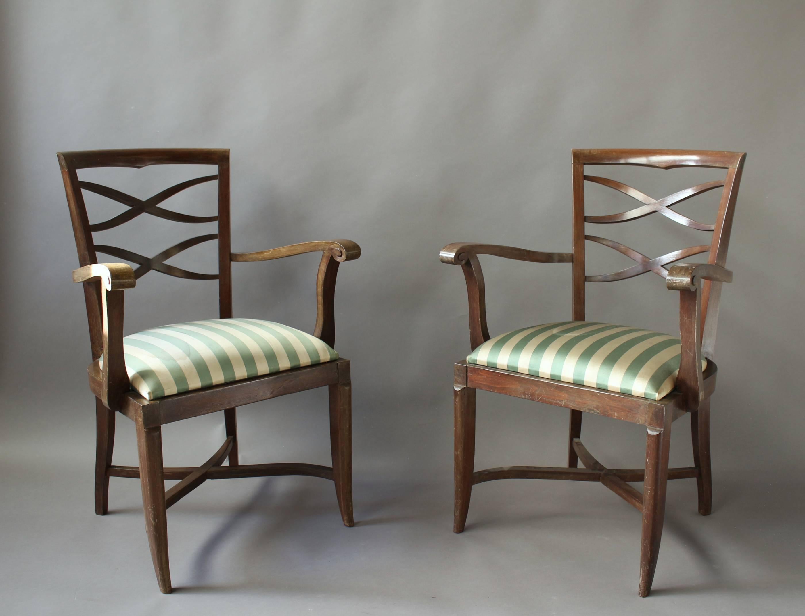 Mid-20th Century Large Set of French 1950s Side and Armchairs by Collado For Sale
