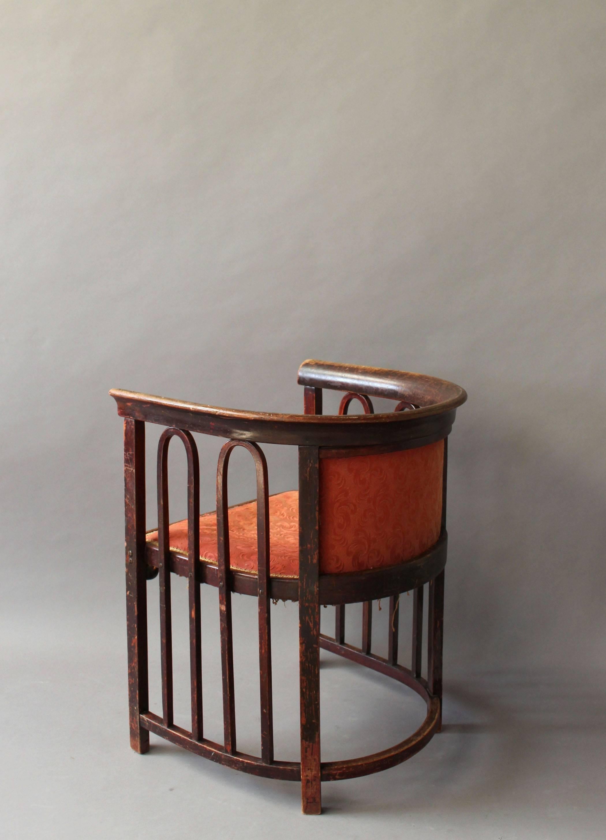 20th Century A Fine Austrian Art Nouveau Bentwood Armchair