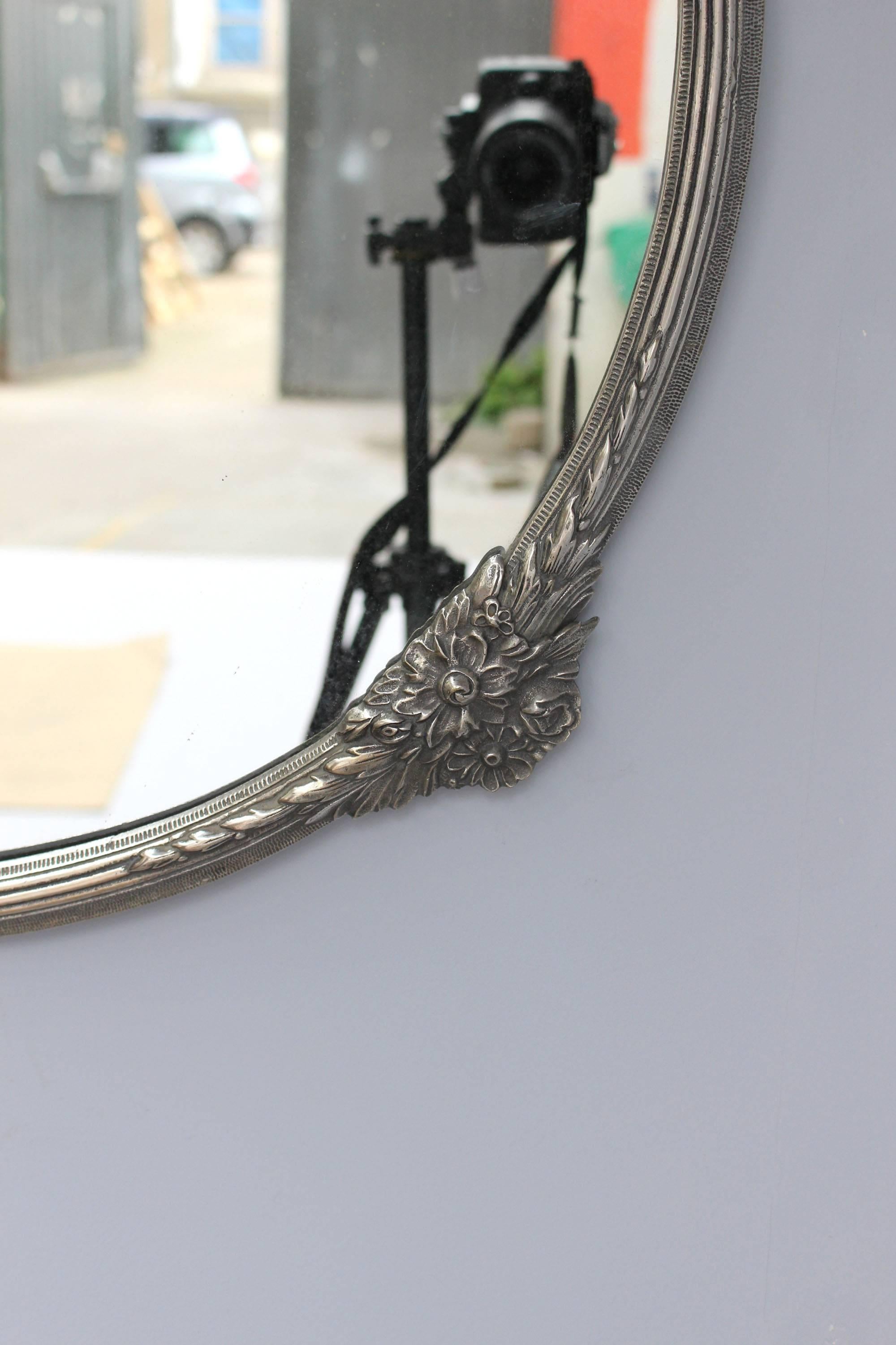 art deco round mirror