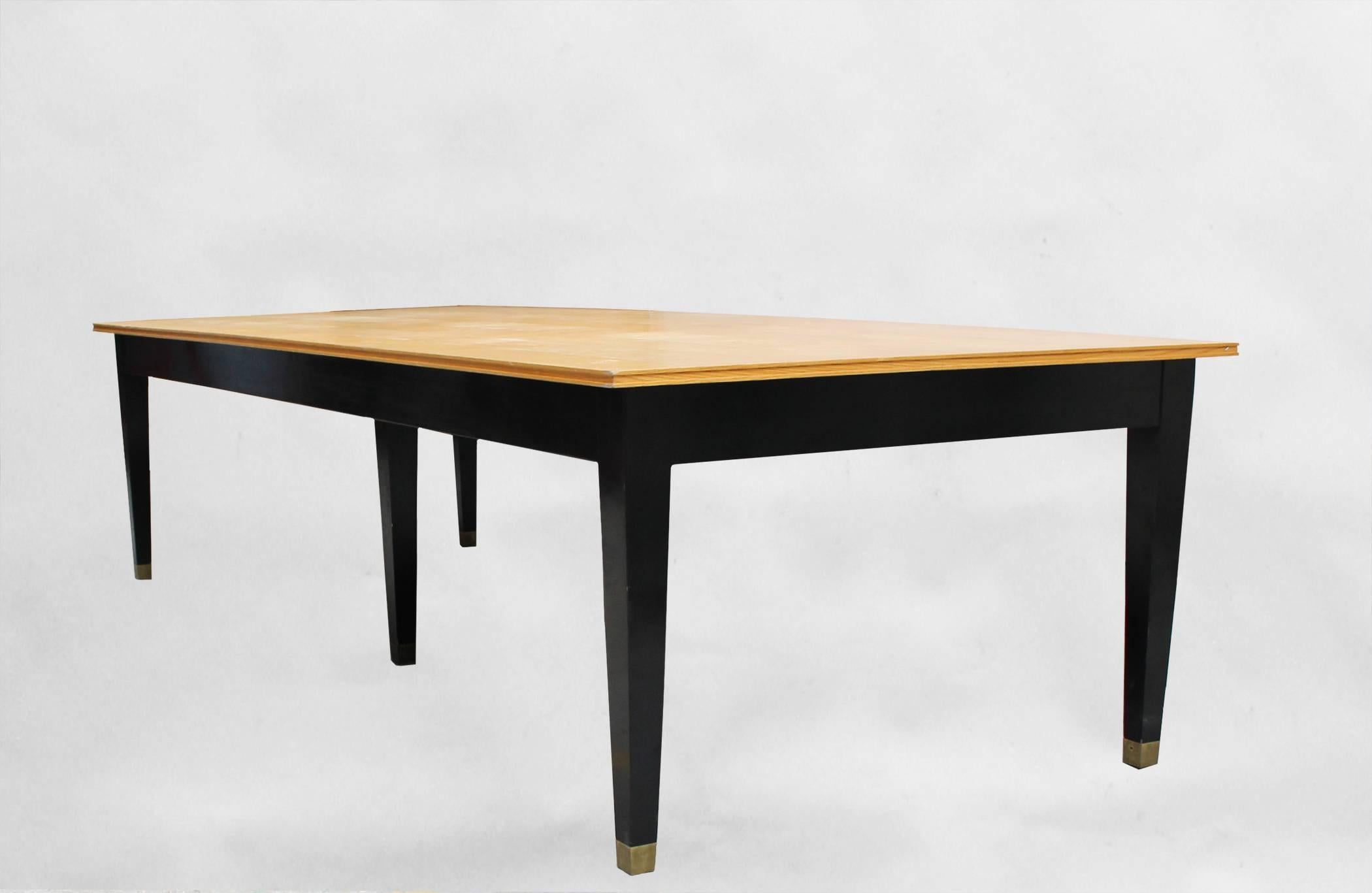 Mid-Century Modern A Large French Mid-Century Dining or Conference Table For Sale