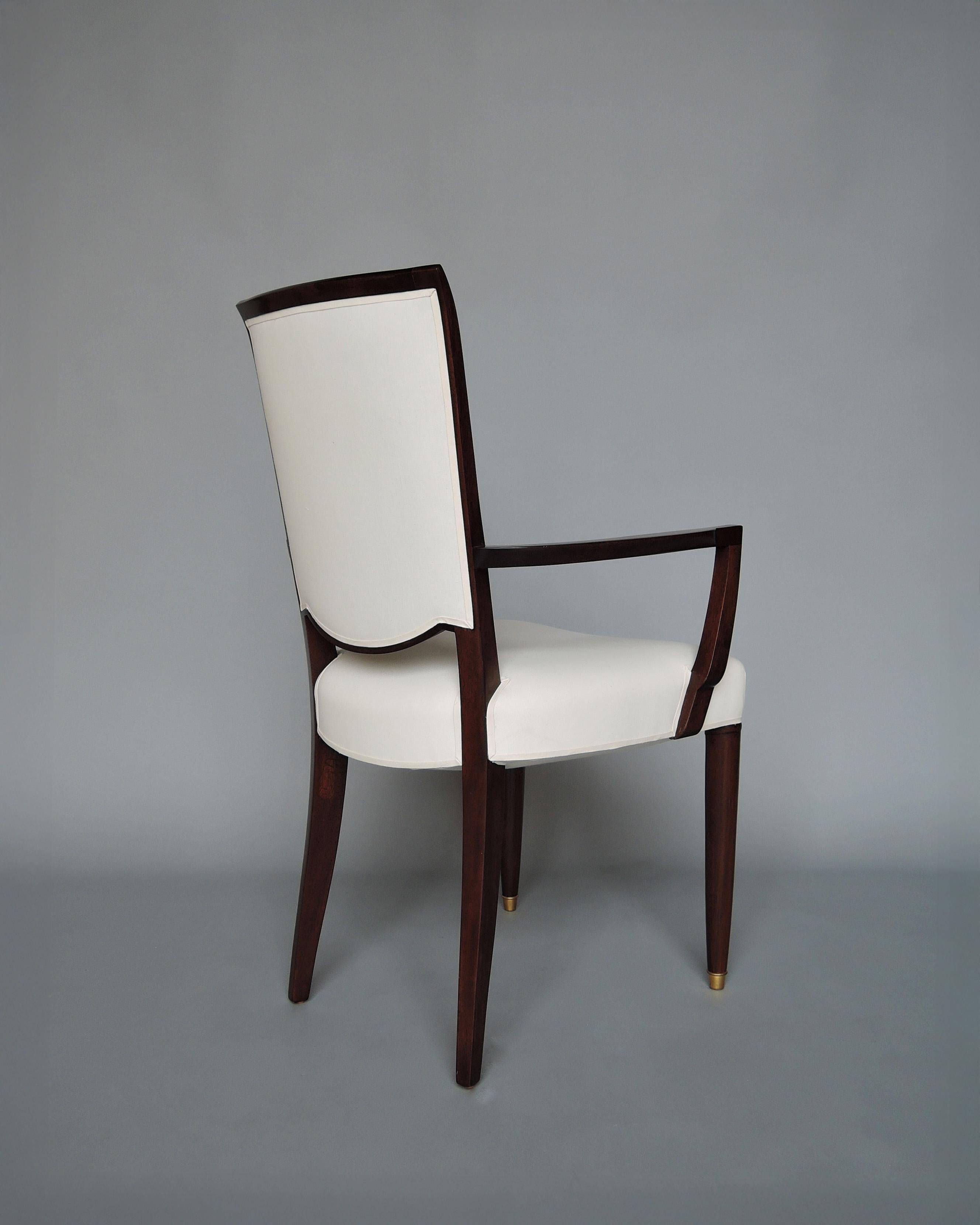 Paire de fauteuils Art Déco français en acajou par Jules Leleu en vente 1