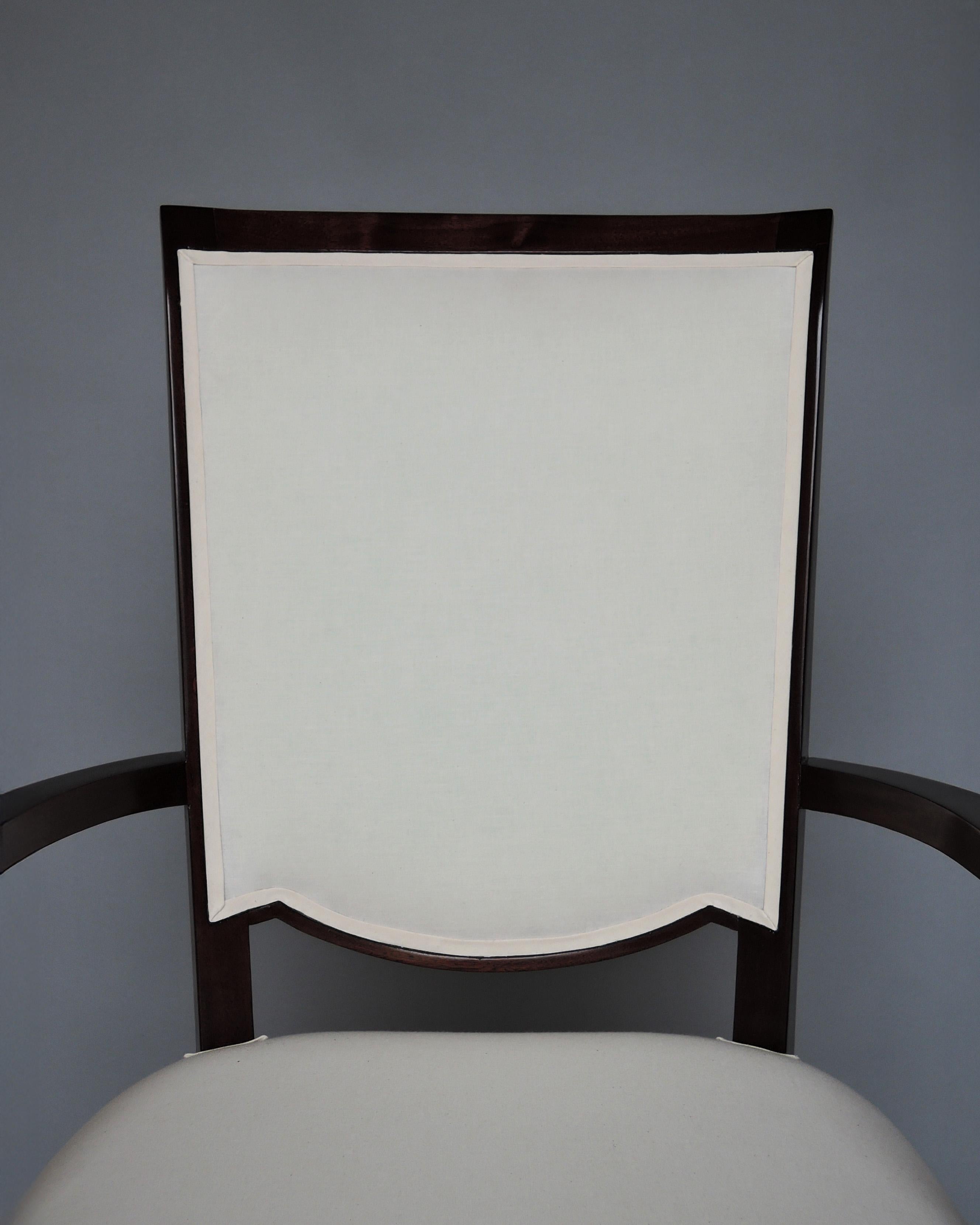 Paire de fauteuils Art Déco français en acajou par Jules Leleu en vente 3
