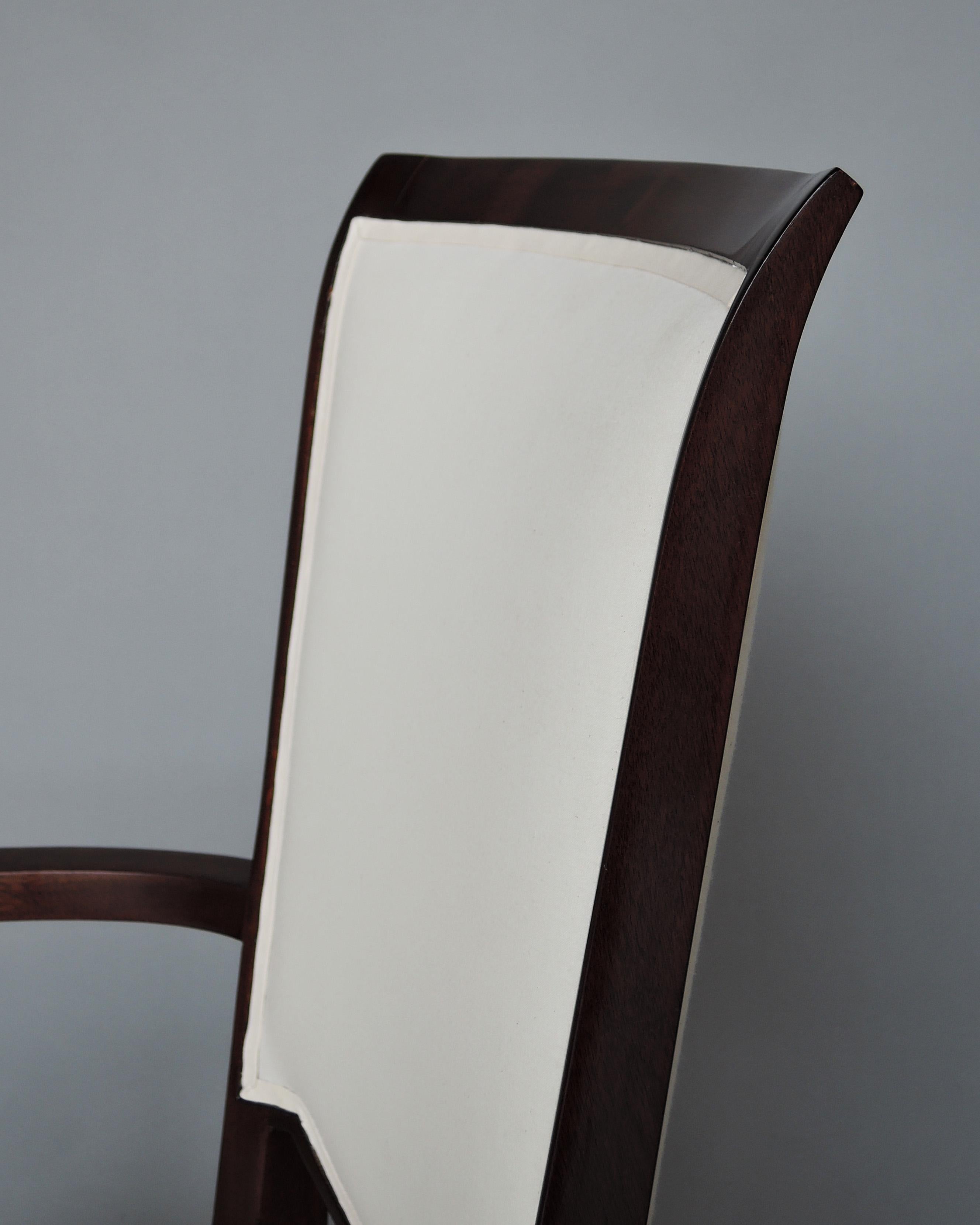 Paire de fauteuils Art Déco français en acajou par Jules Leleu en vente 6