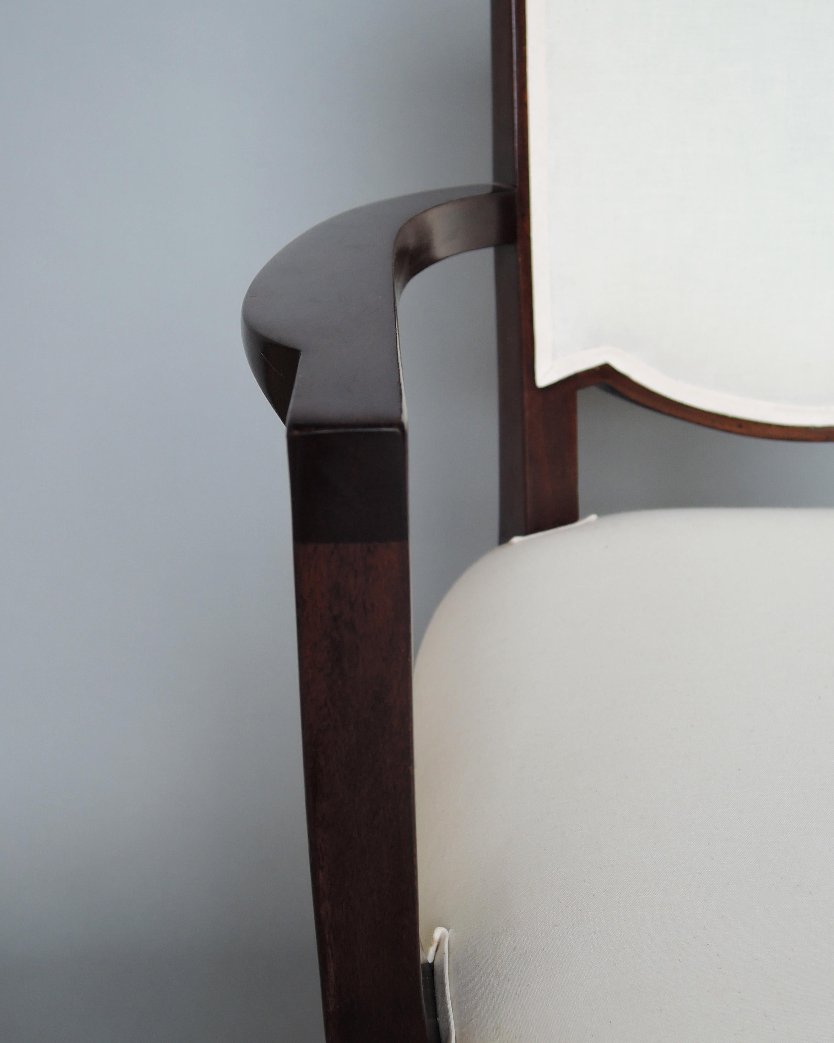 Paire de fauteuils Art Déco français en acajou par Jules Leleu en vente 4