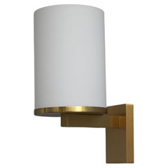 Fine Glass and Bronze Cylindrical Sconces by Jean Perzel (only one fixture left)