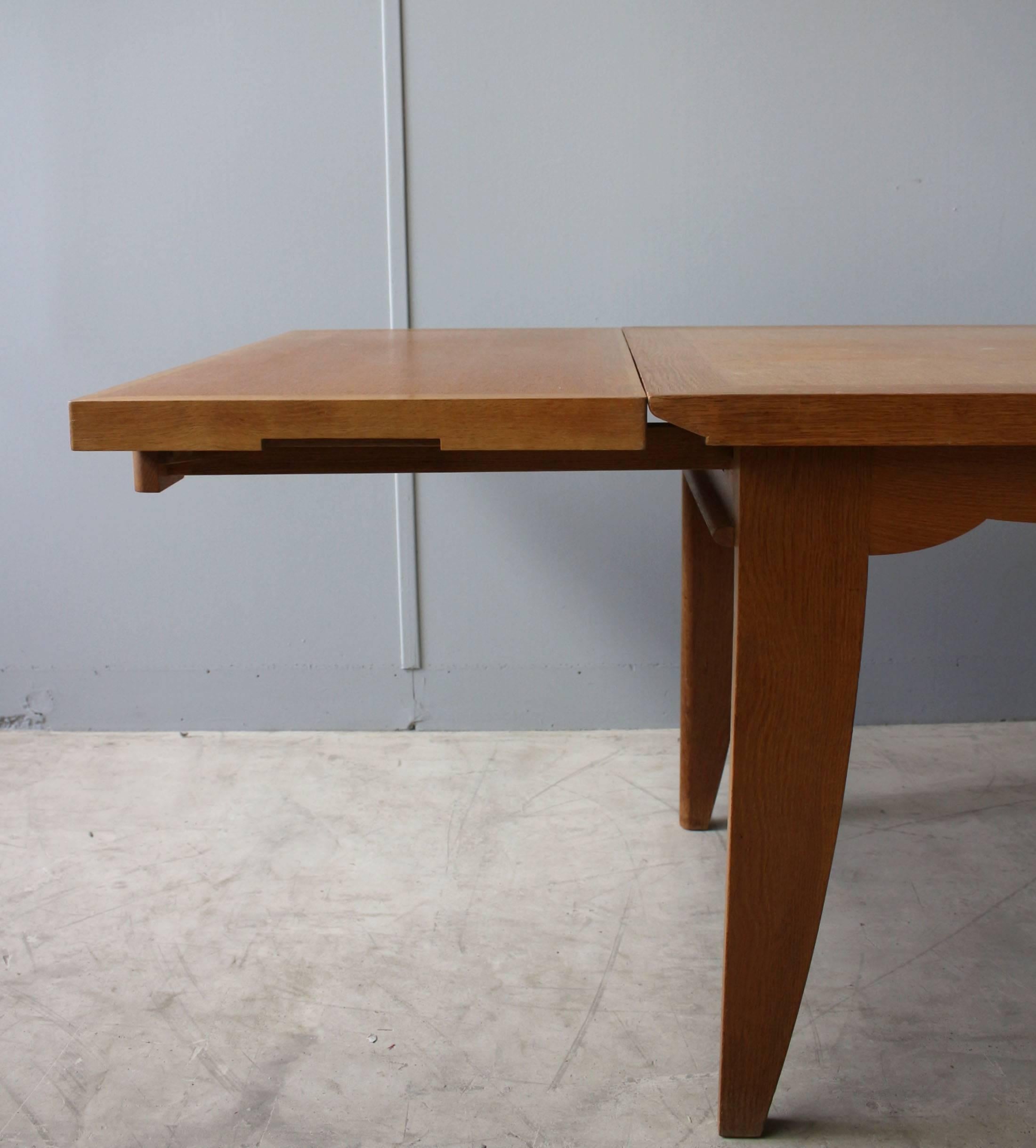 Fine French Art Deco Oak Table by P. Bloch and Charles Dudouyt  For Sale 6