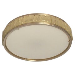 Fine French 1970 Nickel and Glass “Queen’s Necklace” Ceiling Light by Perzel
