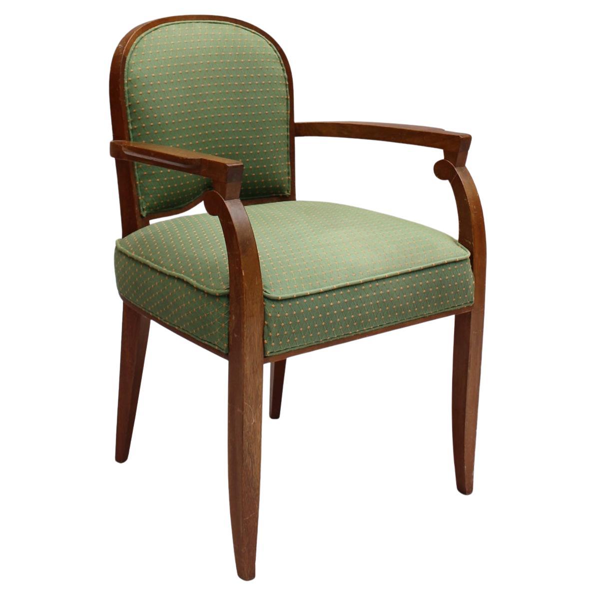 Fine French 1940s Mahogany Armchairs by Jules Leleu