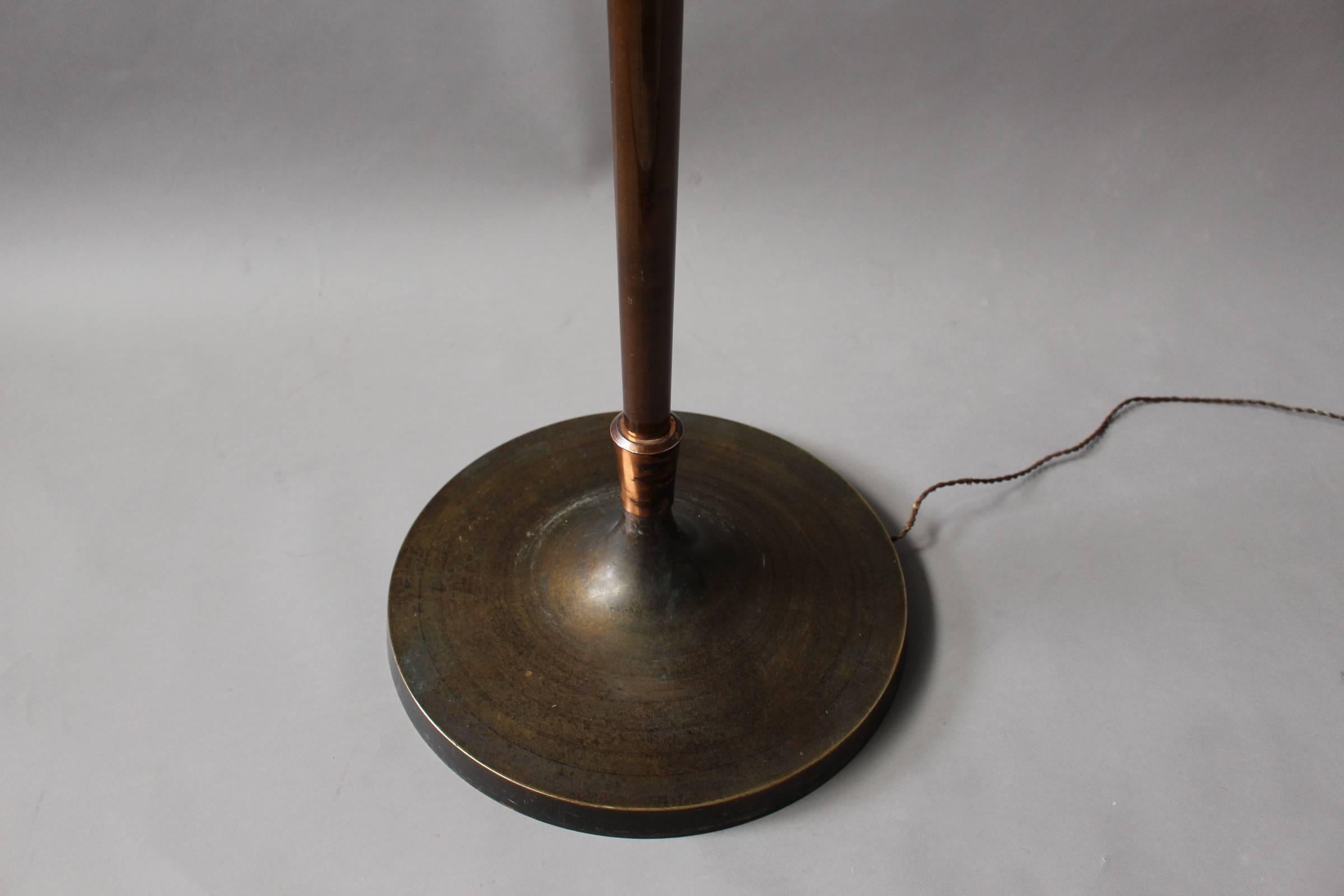 A Fine French Art Deco Floor Lamp by Genet et Michon In Good Condition For Sale In Long Island City, NY