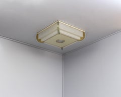 Fine French Art Deco Bronze and Glass Flush Mount by Jean Perzel (2 available)