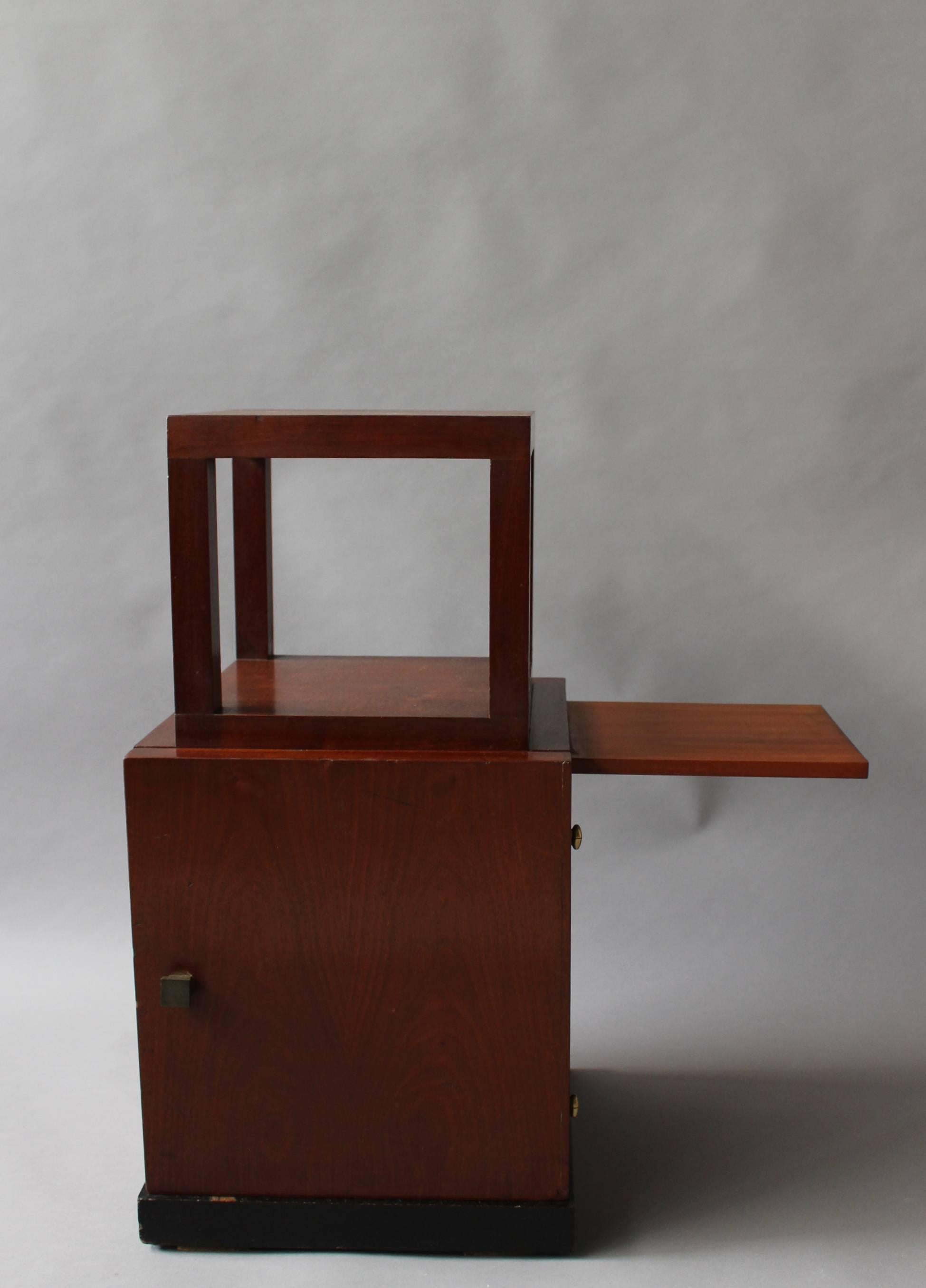 Mid-20th Century French Art Deco Two-Tier Side Table / Nightstand