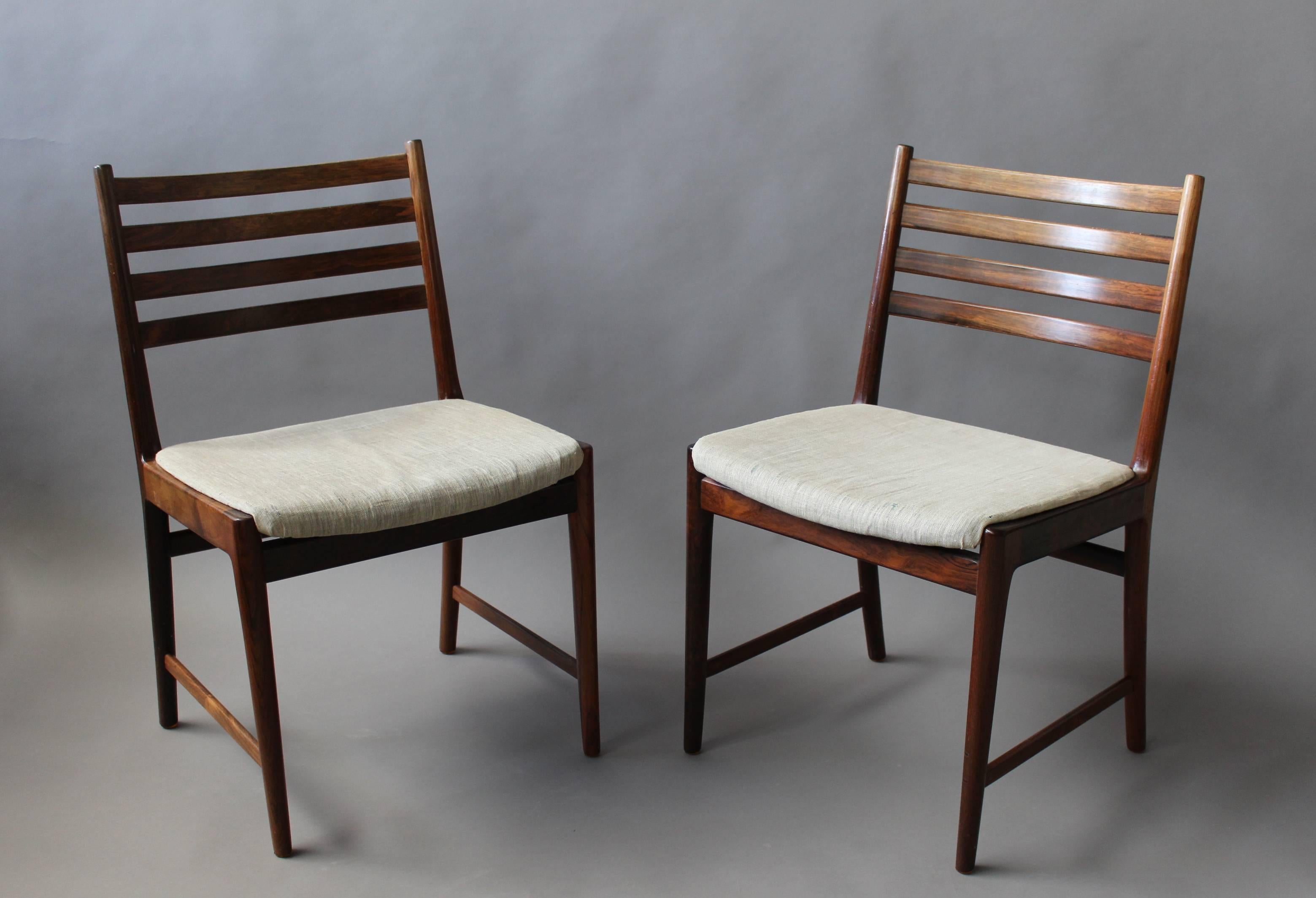 Mid-Century Modern A Set of 8 Fine Danish 1960's Rosewood Chairs by Kai Lyngfeldt For Sale