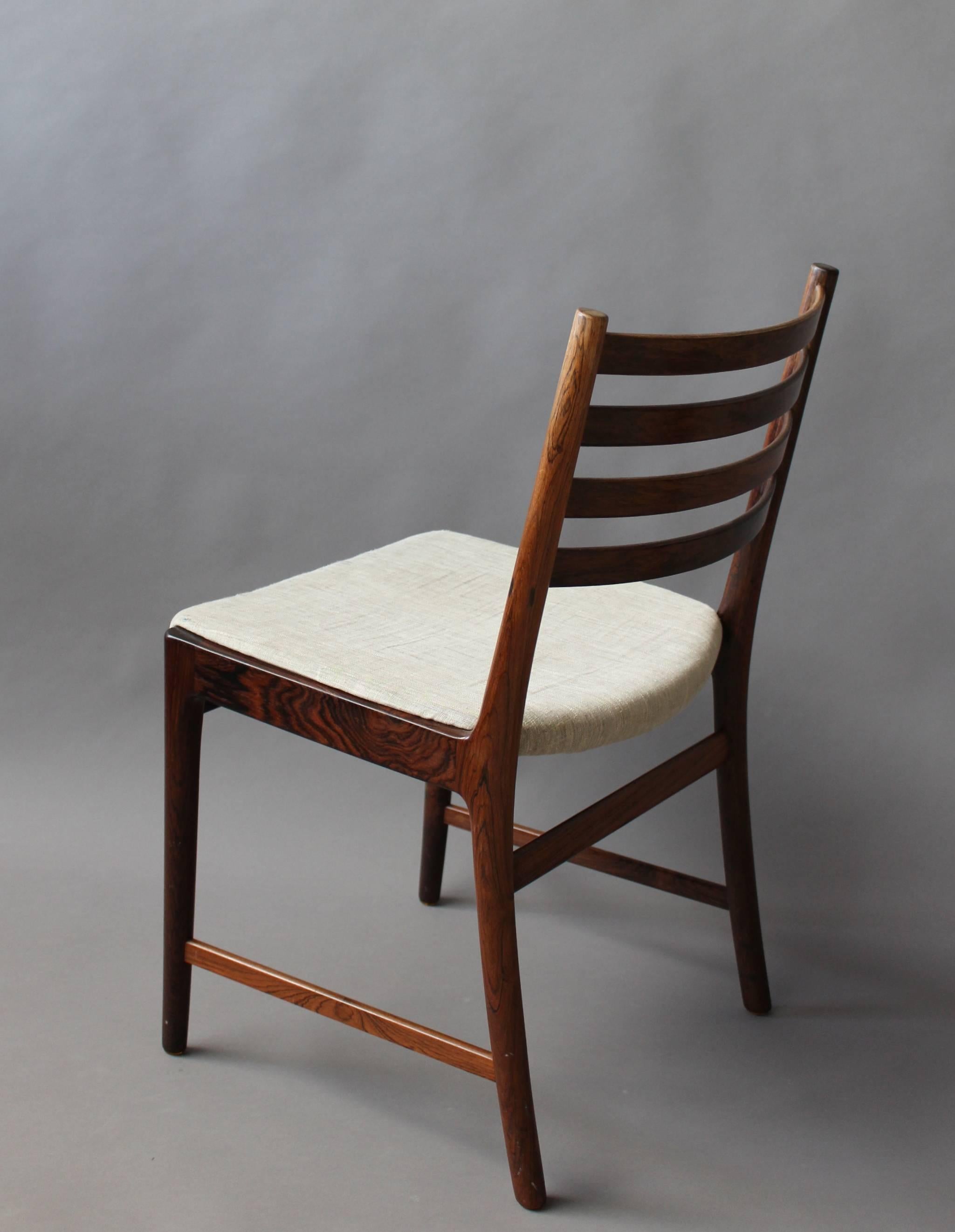 A Set of 8 Fine Danish 1960's Rosewood Chairs by Kai Lyngfeldt For Sale 3