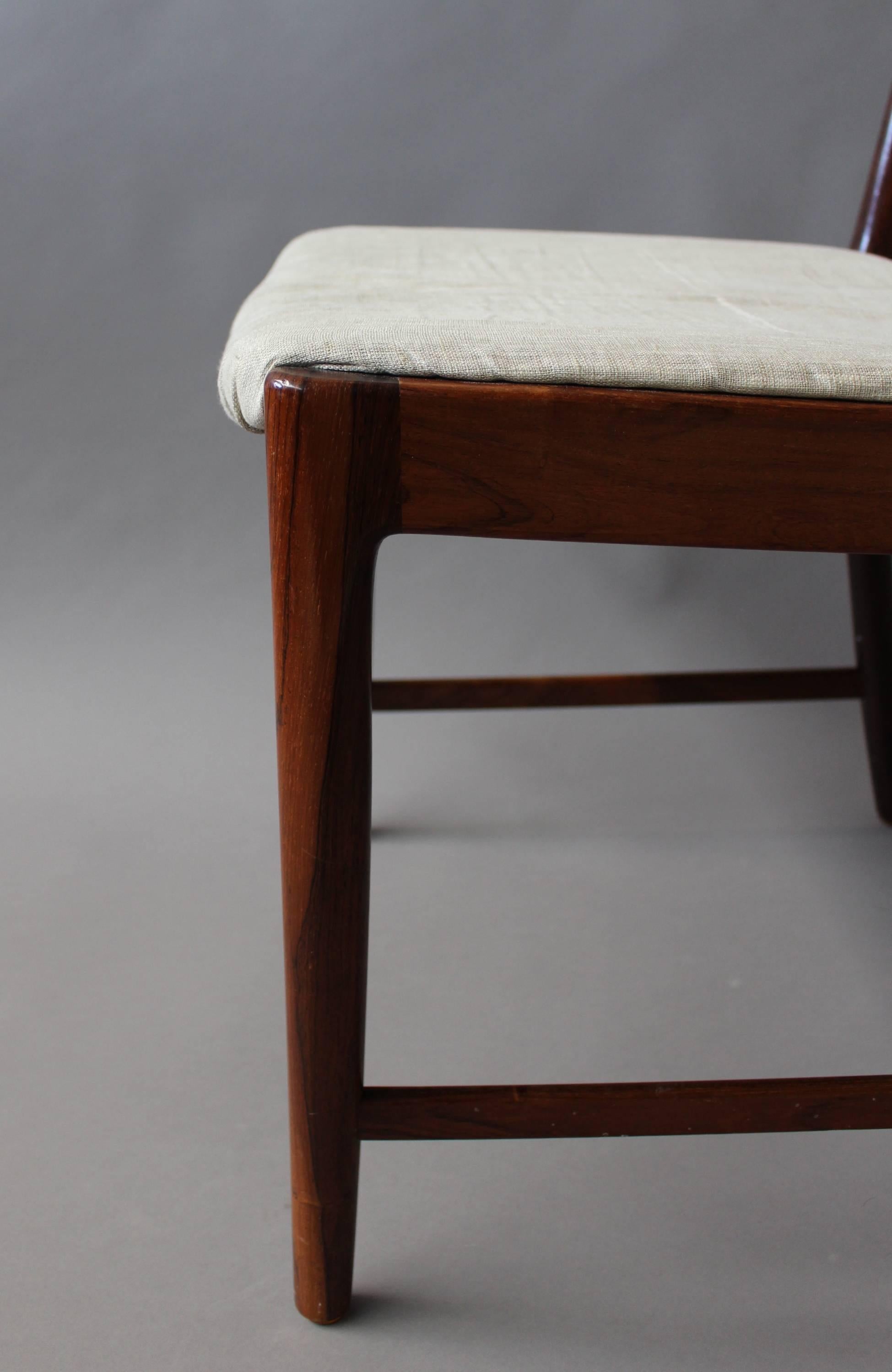 A Set of 8 Fine Danish 1960's Rosewood Chairs by Kai Lyngfeldt For Sale 6