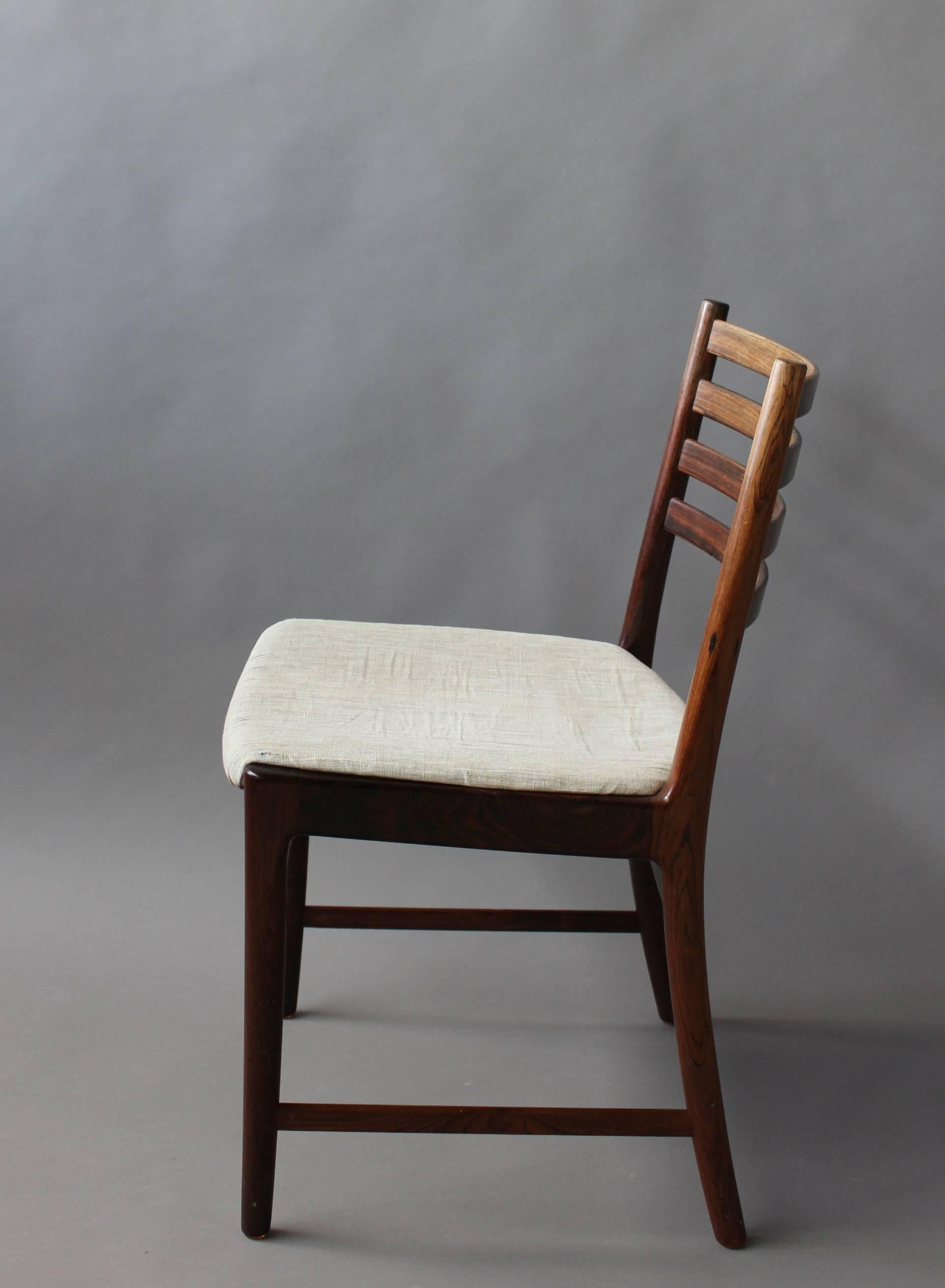 A Set of 8 Fine Danish 1960's Rosewood Chairs by Kai Lyngfeldt For Sale 2