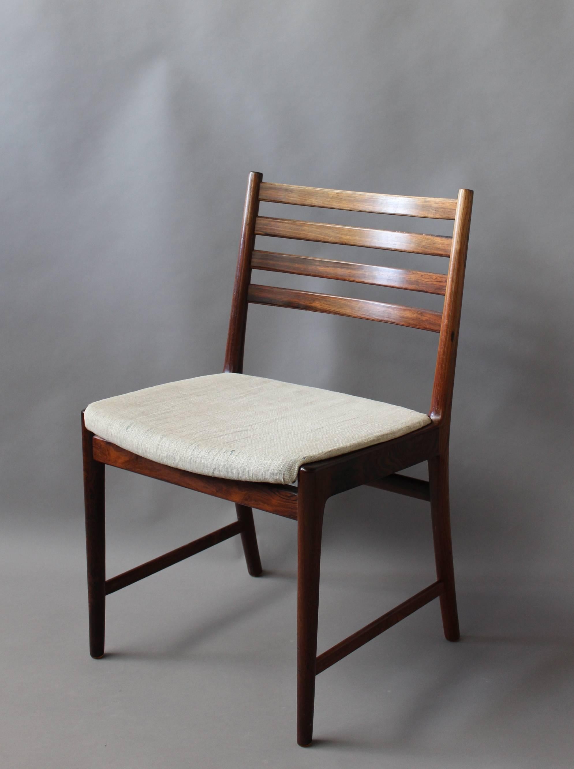 A Set of 8 Fine Danish 1960's Rosewood Chairs by Kai Lyngfeldt For Sale 1