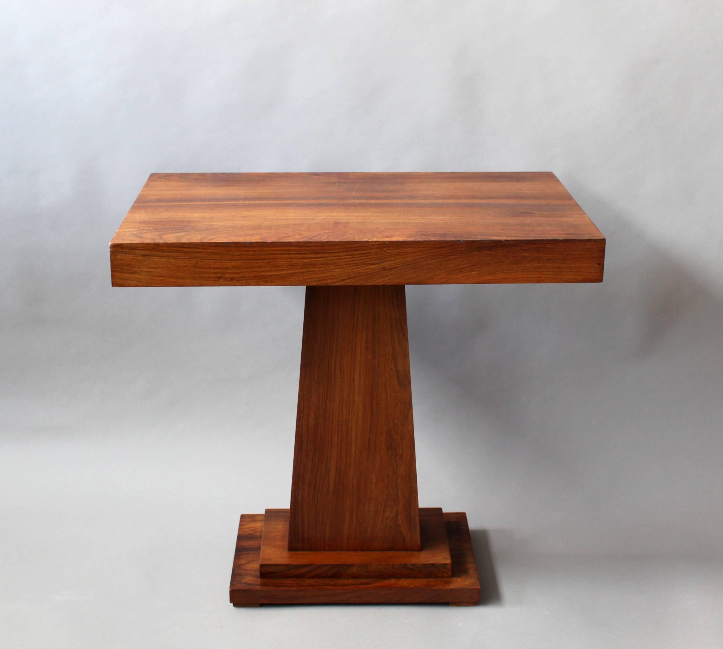 A Fine French Art Deco Rosewood Gueridon / Console In Good Condition In Long Island City, NY