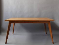 A Fine 1950s French Compass Oak Table