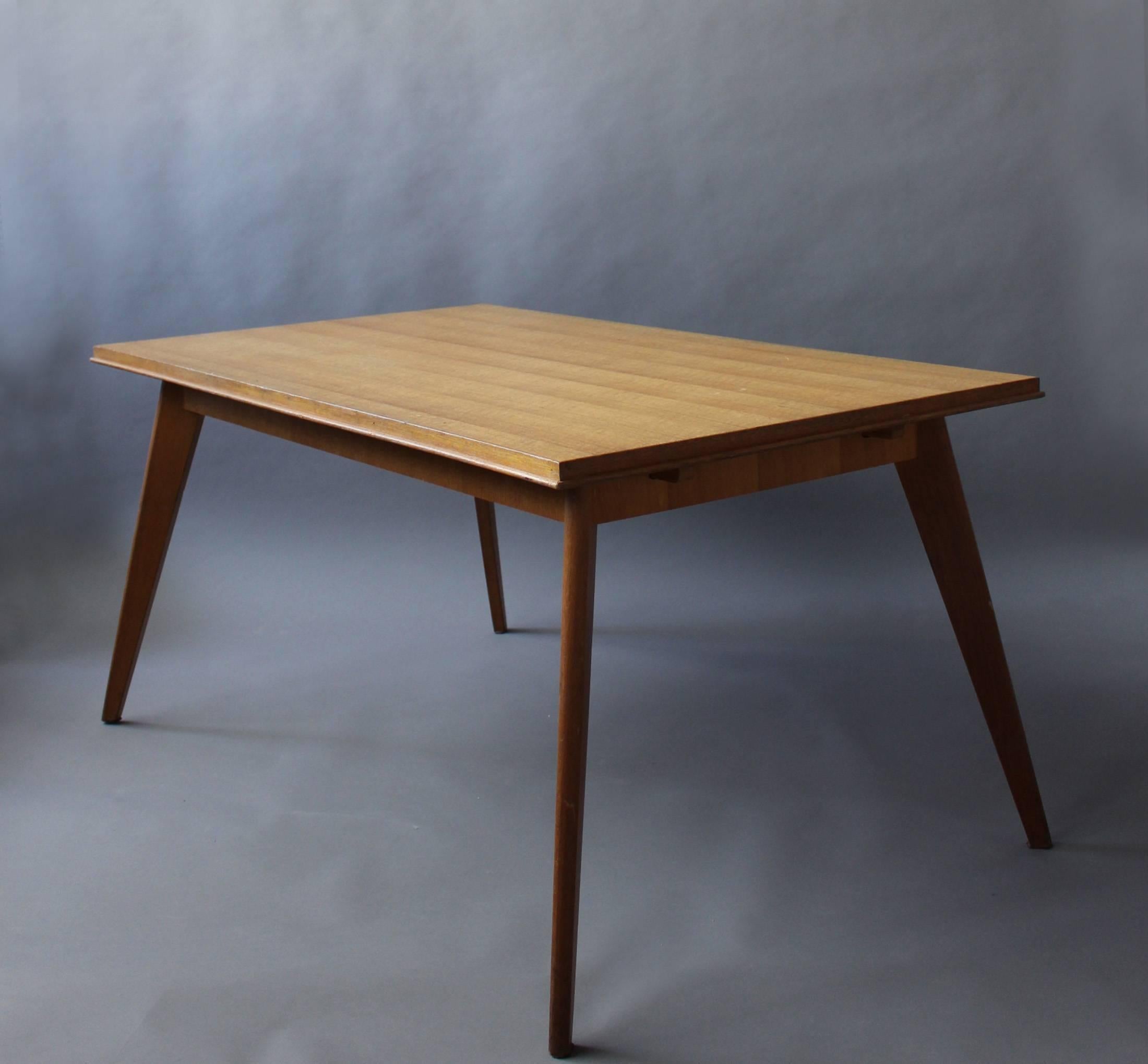 Mid-Century Modern A Fine 1950s Compass Oak Table For Sale