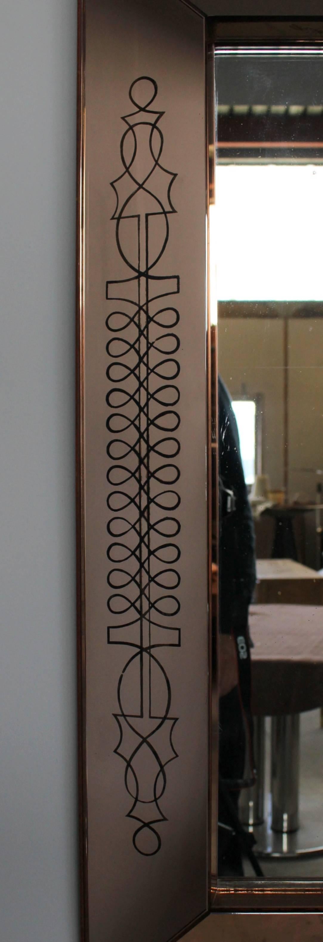 A Fine French Art Deco Rectangular Mirror by Max Ingrand For Sale 1