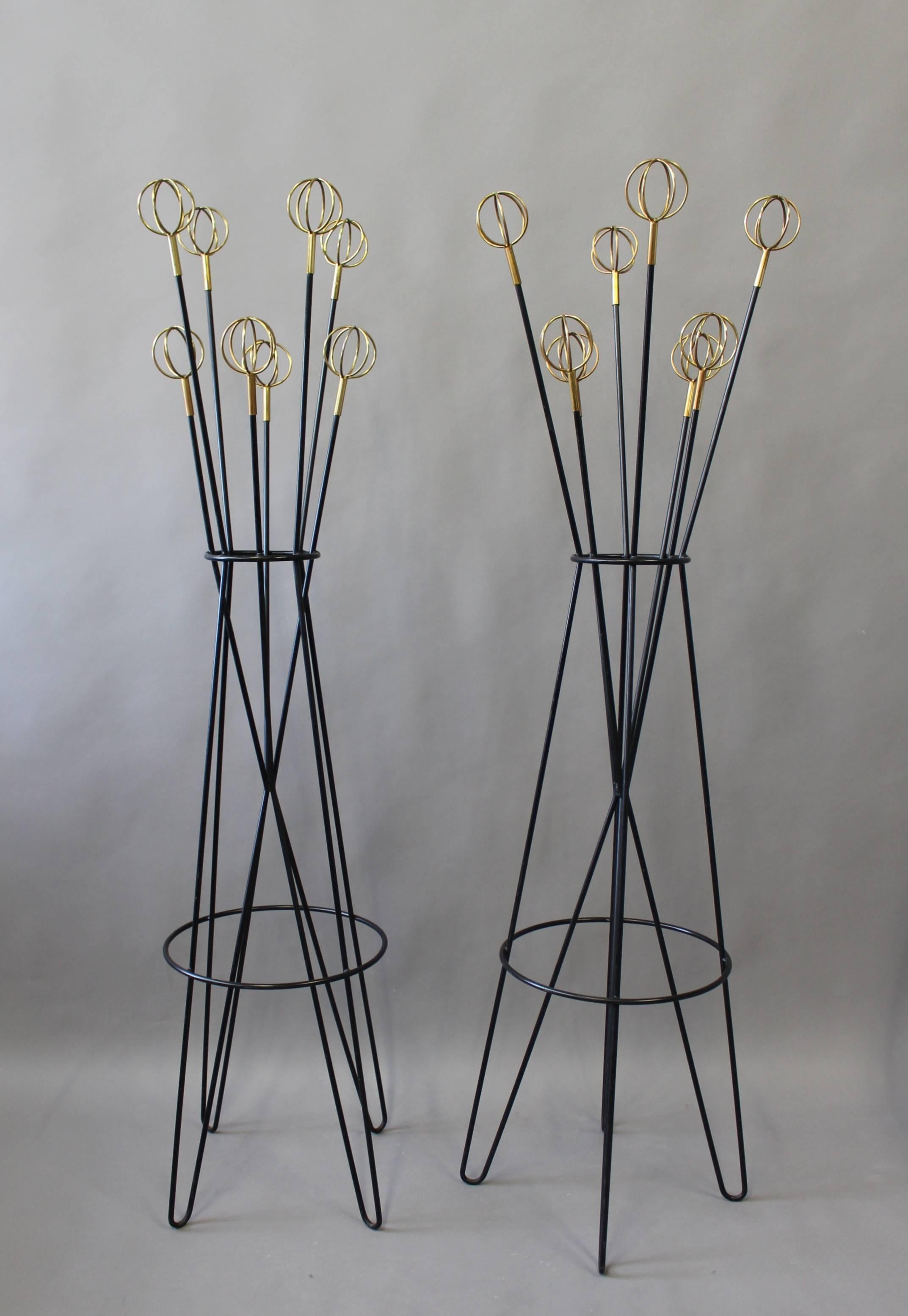 A French 1950s Coat Rack Stands by Roger Feraud for Geo 5