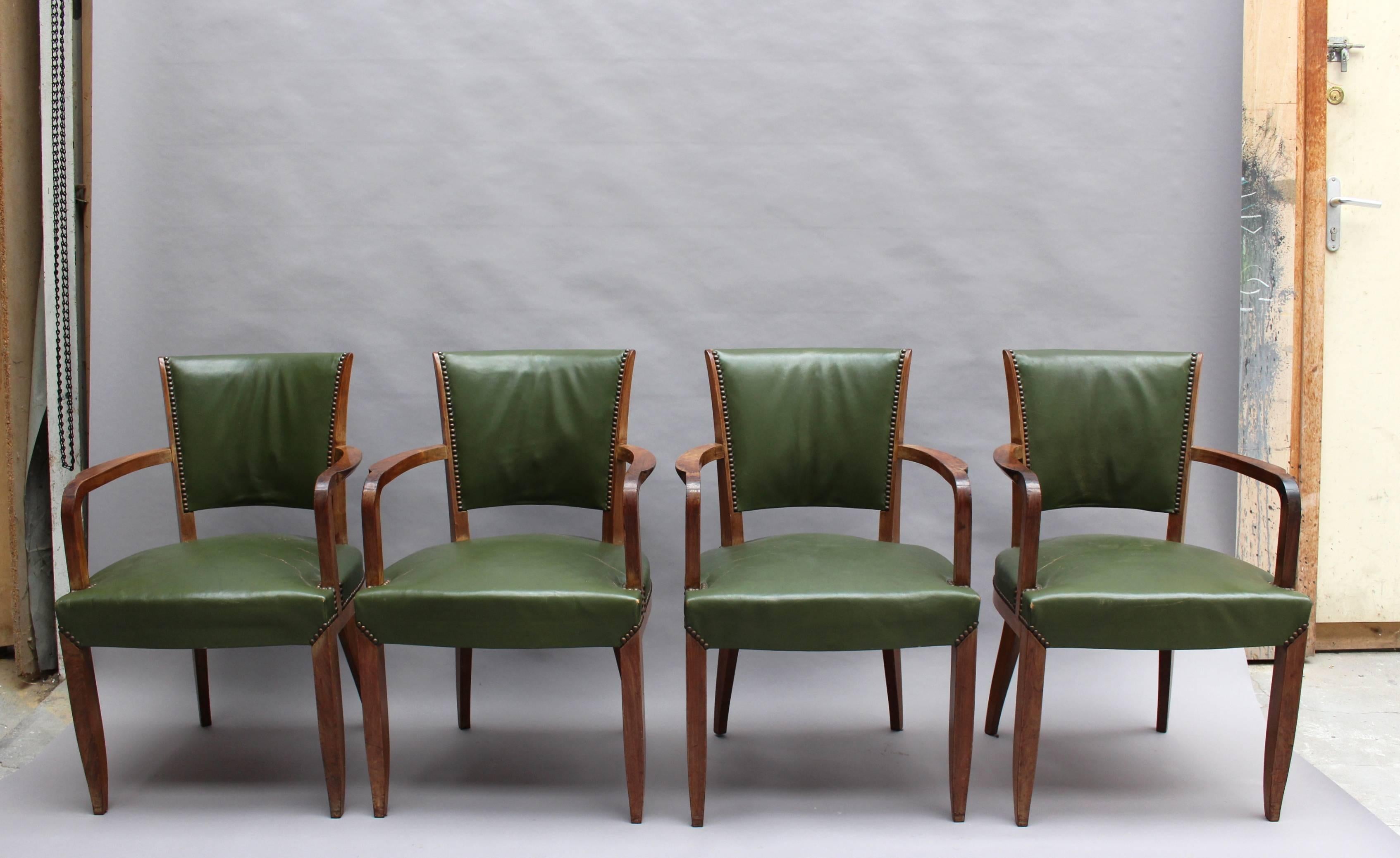 Set of 4 Fine French Art Deco Rosewood Chairs (4 matching arm chairs available) 5