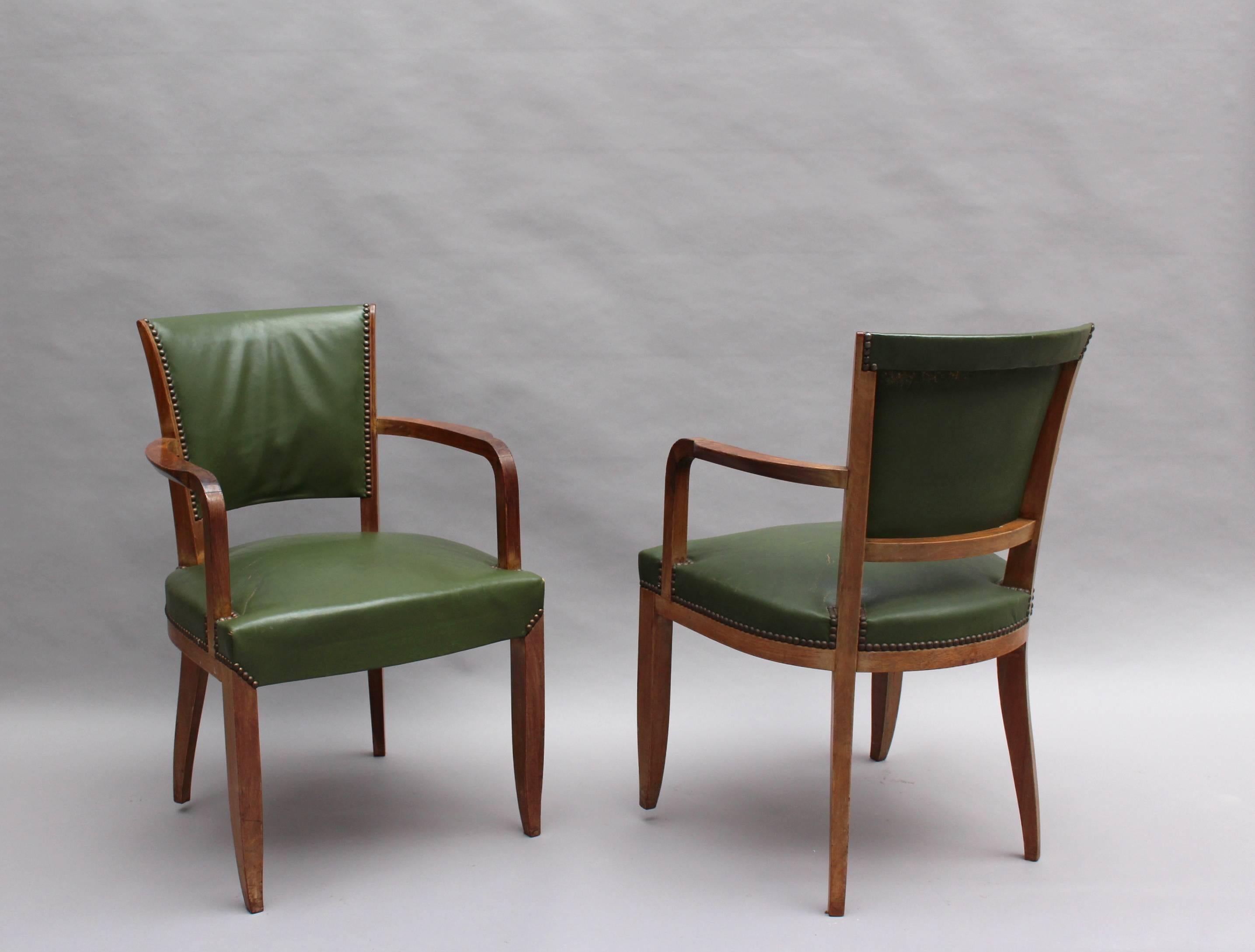 Set of 4 Fine French Art Deco Rosewood Chairs (4 matching arm chairs available) 6