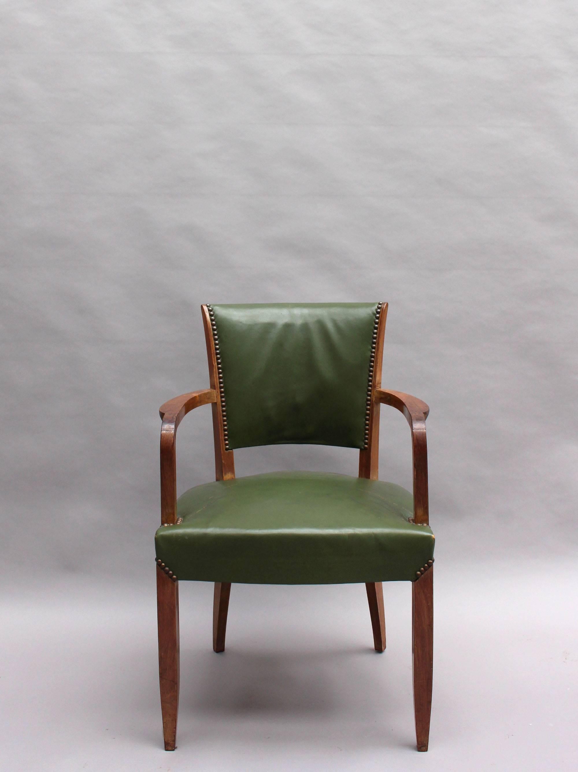 Set of Four Fine French Art Deco Rosewood Armchairs  In Good Condition In Long Island City, NY