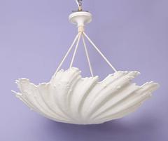 WP Sullivan Plaster Shell Chandelier