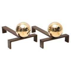 Marie Suri "Luna" Andirons in Bronze