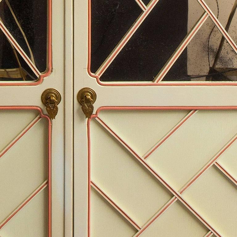 American Pair of Chinoiserie Two-Door Cabinets