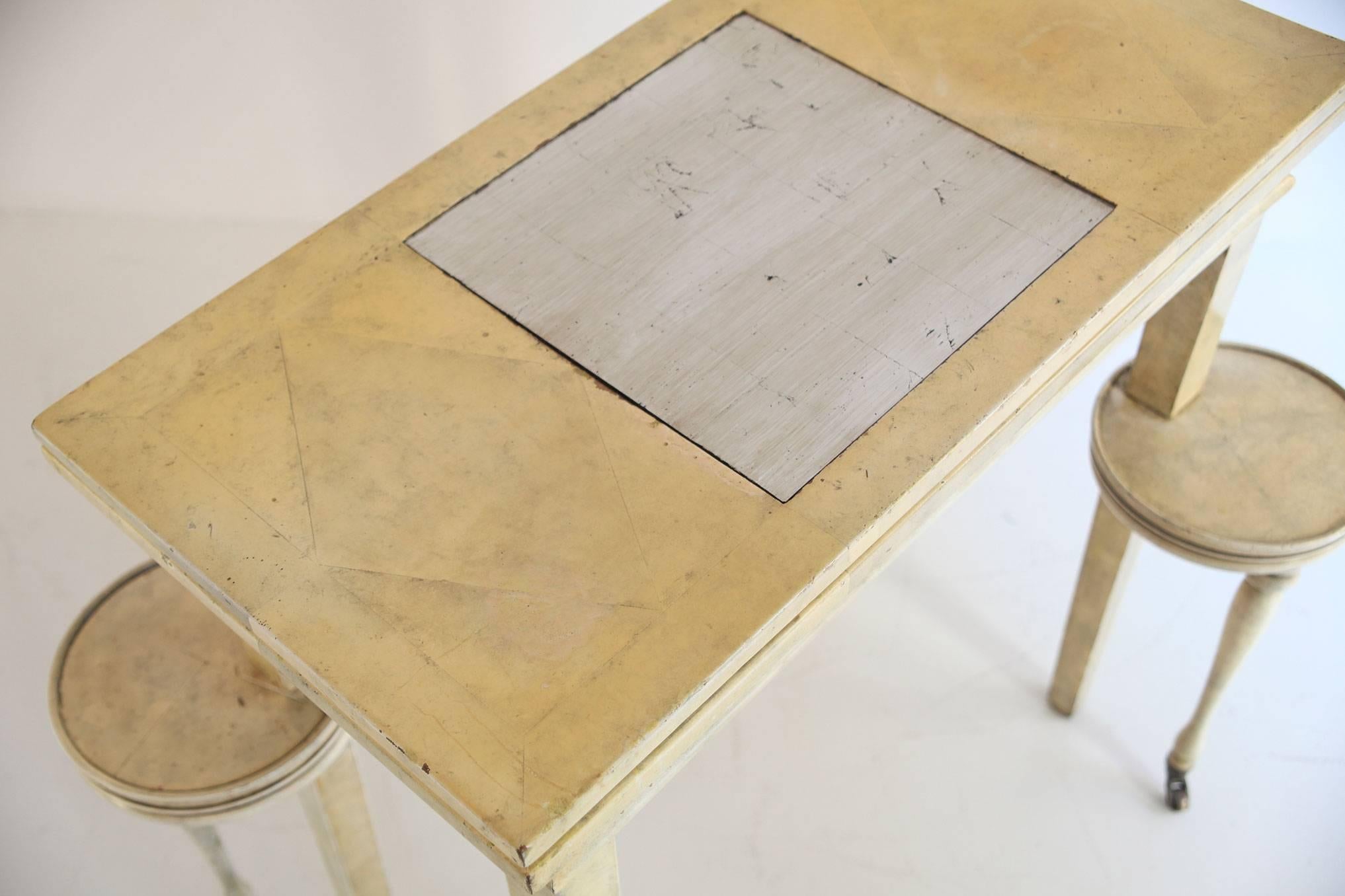 American Folding Parchment Game Table