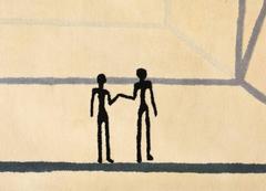 Diego Giacometti "Le Rencontre" Wool Carpet, 1985