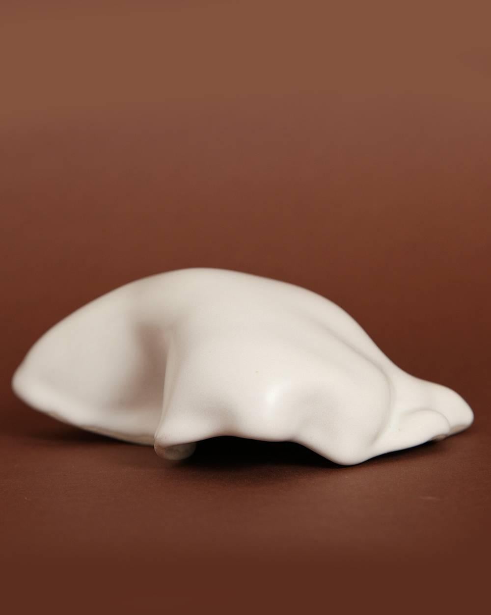 French Sandra Zeenni White Ceramic 