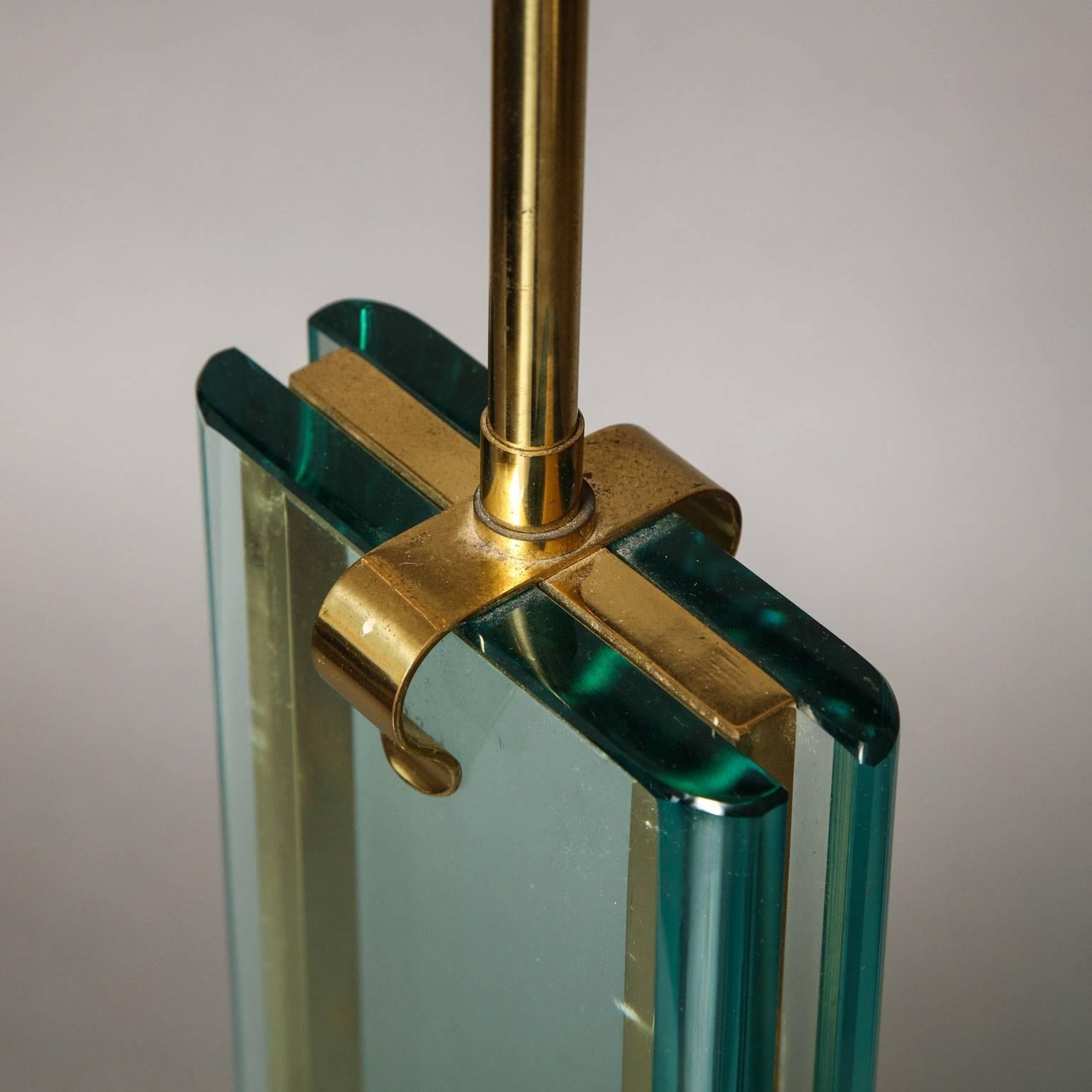 Mid-20th Century Max Ingrand Glass and Brass Table Lamp