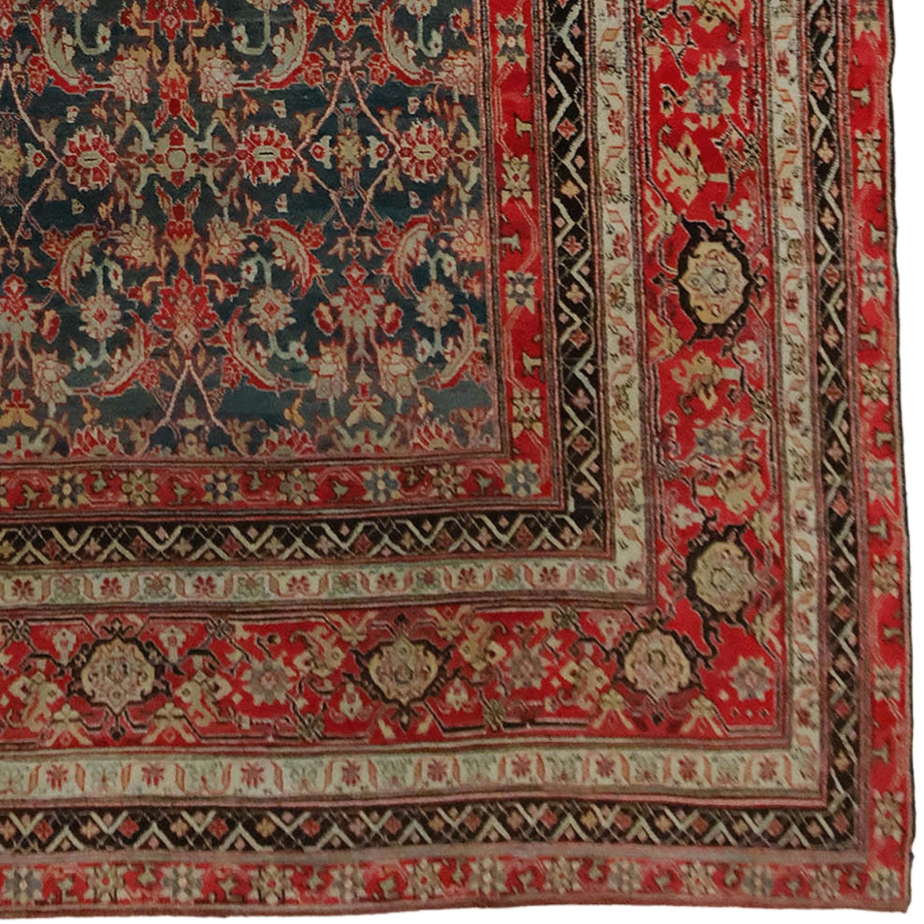 Tappeto antico di Agra della fine del XIX secolo In condizioni buone in vendita a Sultanahmet, 34