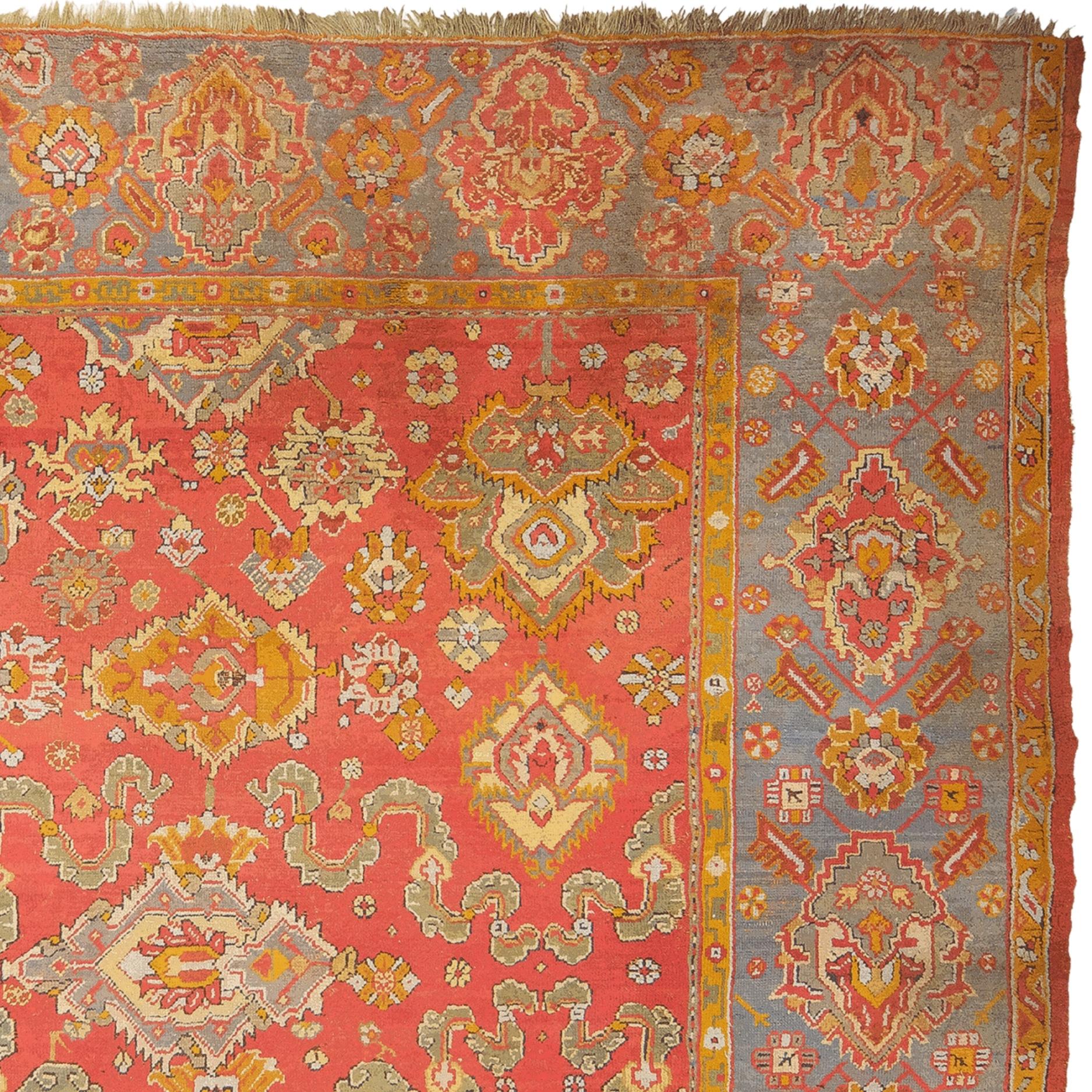 Ushak-Teppich aus dem späten 19. Jahrhundert (Handgewebt) im Angebot